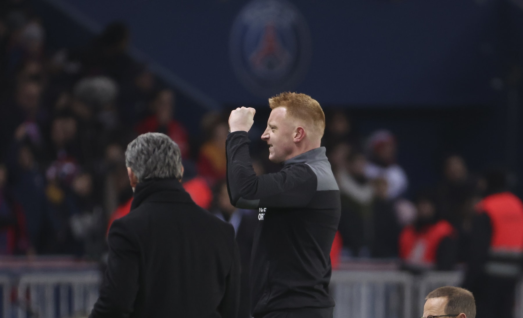 PARIS, FRANCE - JANUARY 29: Coach of Stade de Reims Will Still aka William Still celebrates the victory following the Ligue 1 match between Paris Saint-Germain (PSG) and Stade de Reims at Parc des Princes stadium on January 29, 2023 in Paris, France. (Photo by Jean Catuffe/Getty Images)