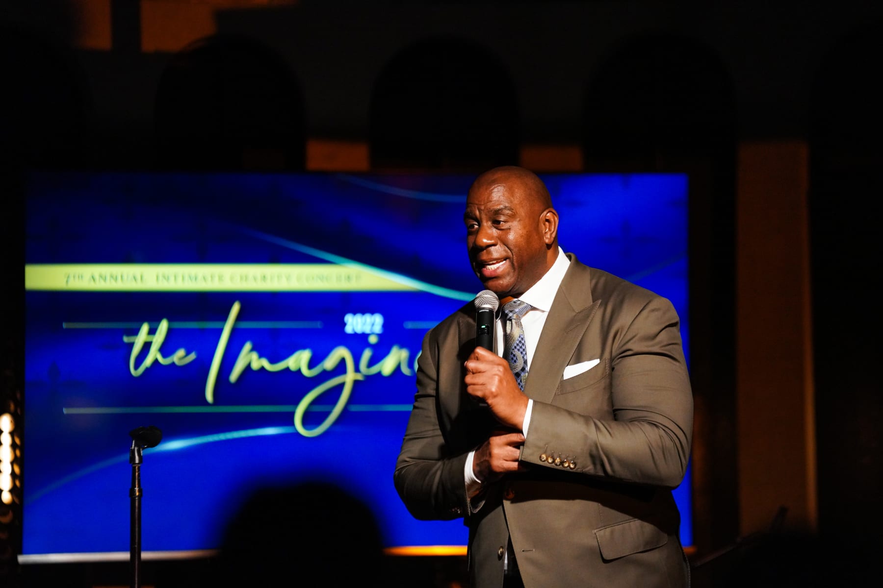 LOS ANGELES, CALIFORNIA - OCTOBER 09:  Earvin "Magic" Johnson Jr. attends ‘The 7th Annual Imagine Ball’ presented by Imagine LA at The Peppermint Club on October 09, 2022 in Los Angeles, California. (Photo by Presley Ann/Getty Images for Imagine LA )