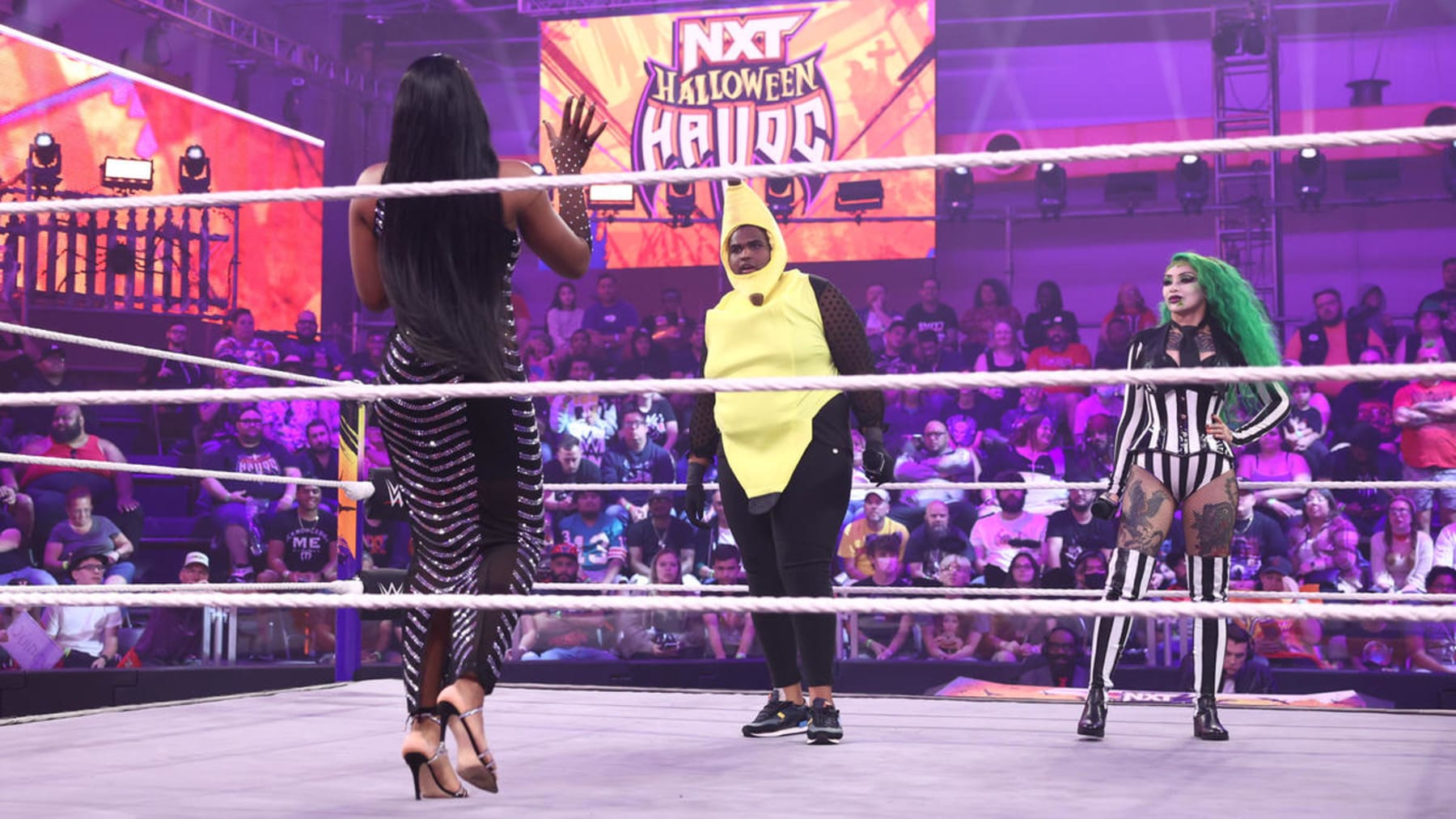 Lash Legend interrupted the hosts of Halloween Havoc.