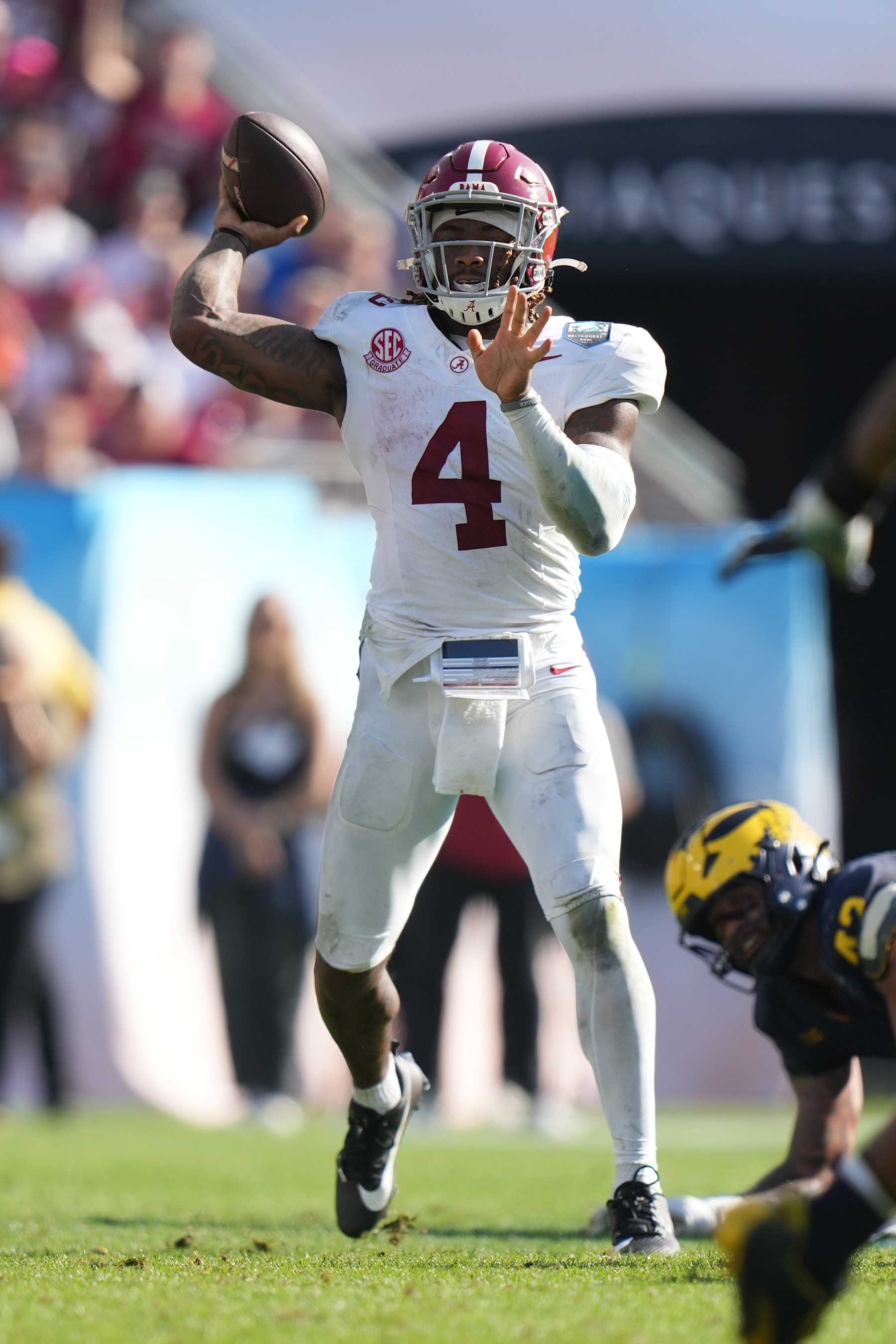 Alabama quarterback Jalen Milroe