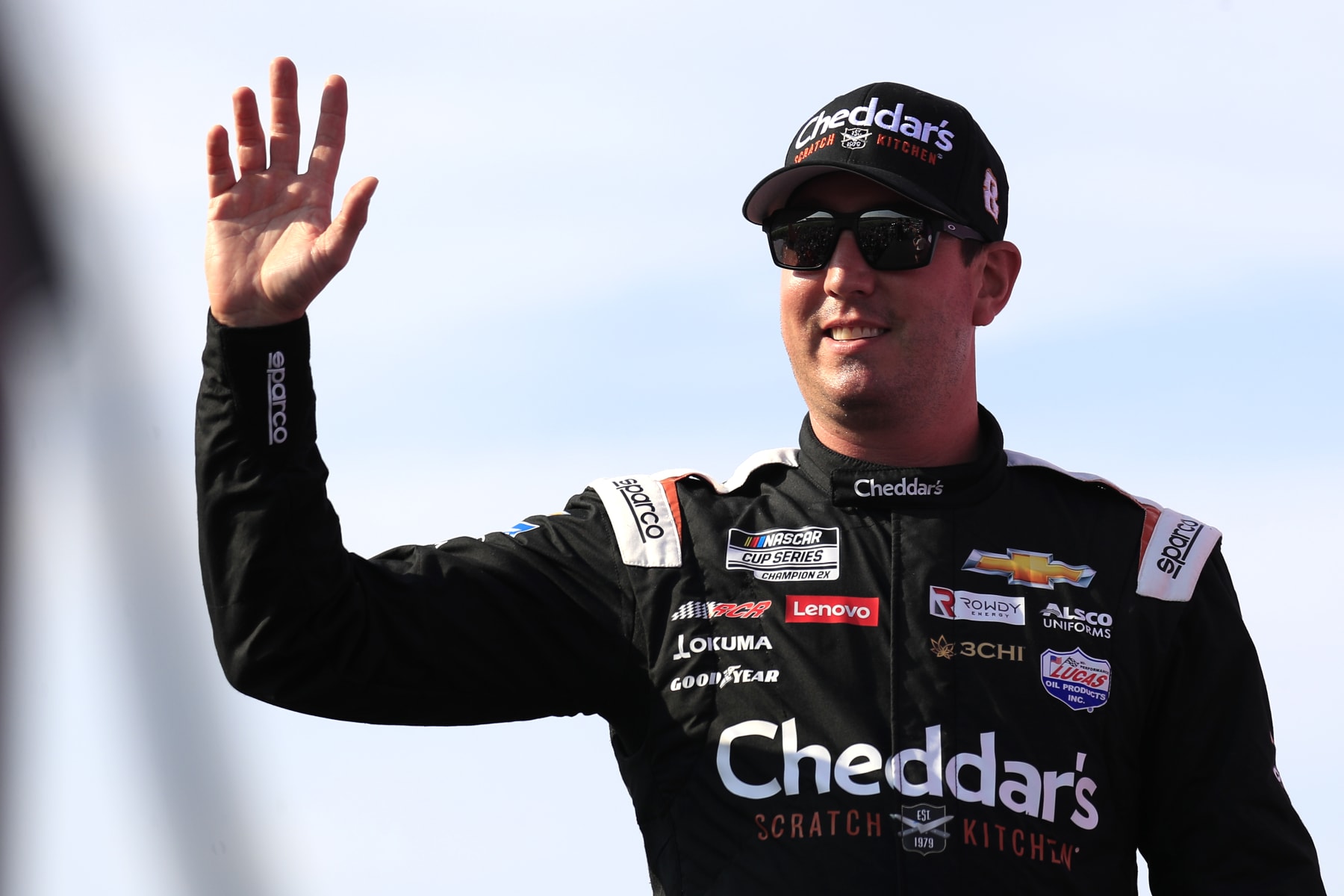 NASHVILLE, TN - JUNE 25: Kyle Busch (#8 Richard Childress Racing Cheddar's Scratch Kitchen Chevrolet) waves to the fans during driver introductions prior to the running of the NASCAR Cup Series Ally 400 on June 25, 2023 at Nashville SuperSpeedway in Lebanon, TN. (Photo by Jeff Robinson/Icon Sportswire via Getty Images)