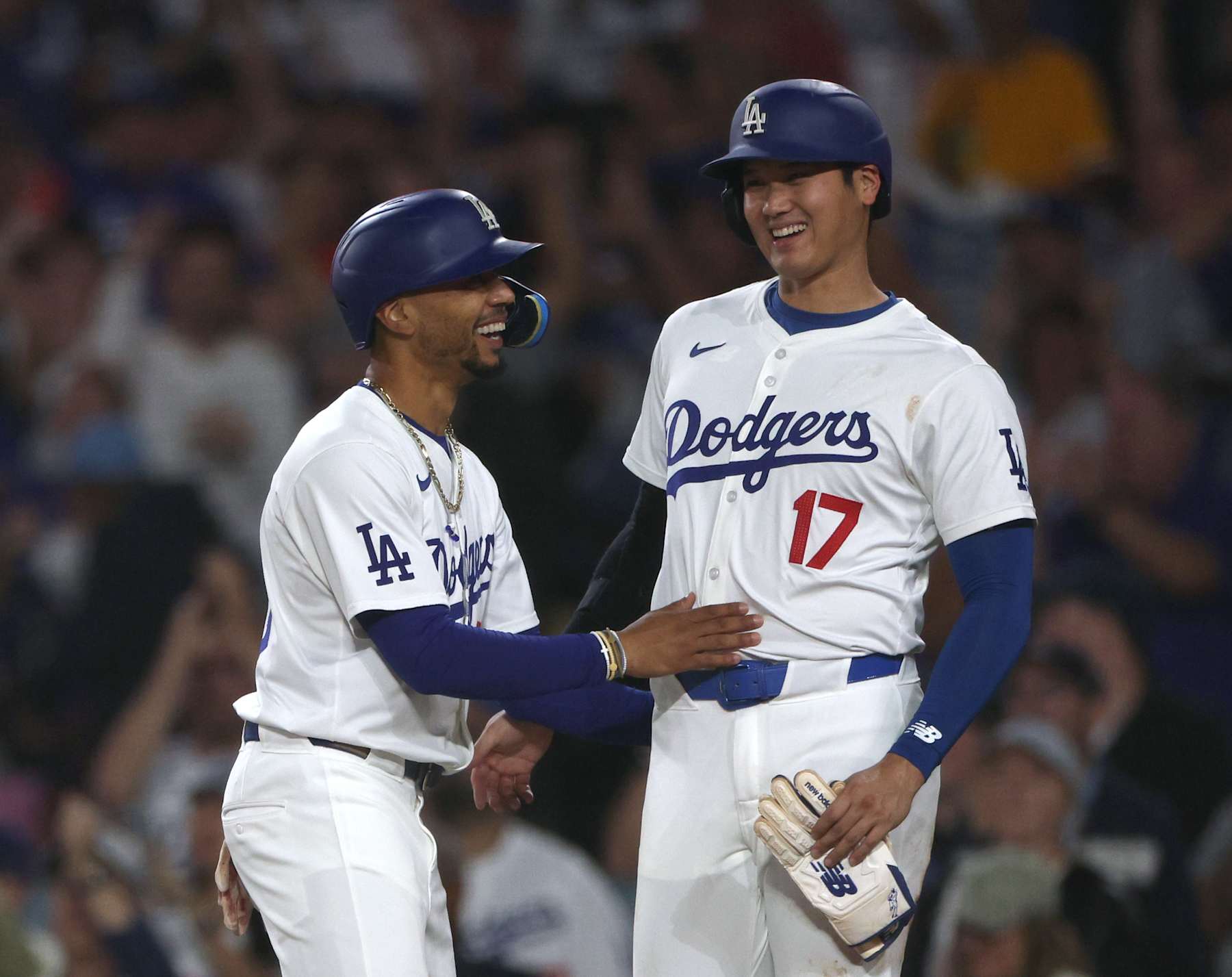 Mookie Betts, left, and Shohei Ohtani