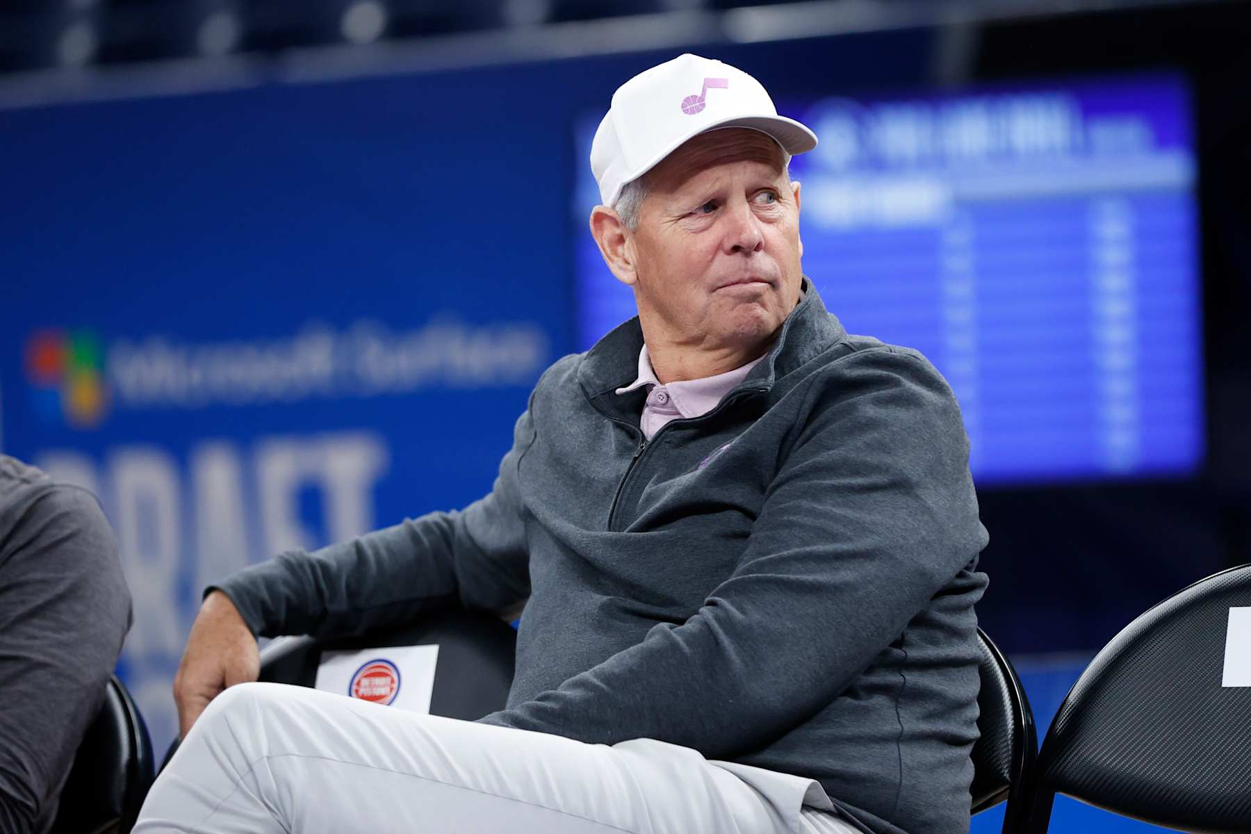 CHICAGO, IL - MAY 18: Danny Ainge looks on during the 2023 NBA Combine at Wintrust Arena on May 18, 2023 in Chicago, Illinois. NOTE TO USER: User expressly acknowledges and agrees that, by downloading and or using this photograph, user is consenting to the terms and conditions of the Getty Images License Agreement. Mandatory Copyright Notice: Copyright 2023 NBAE (Photo by Kamil Krzaczynski/NBAE via Getty Images)