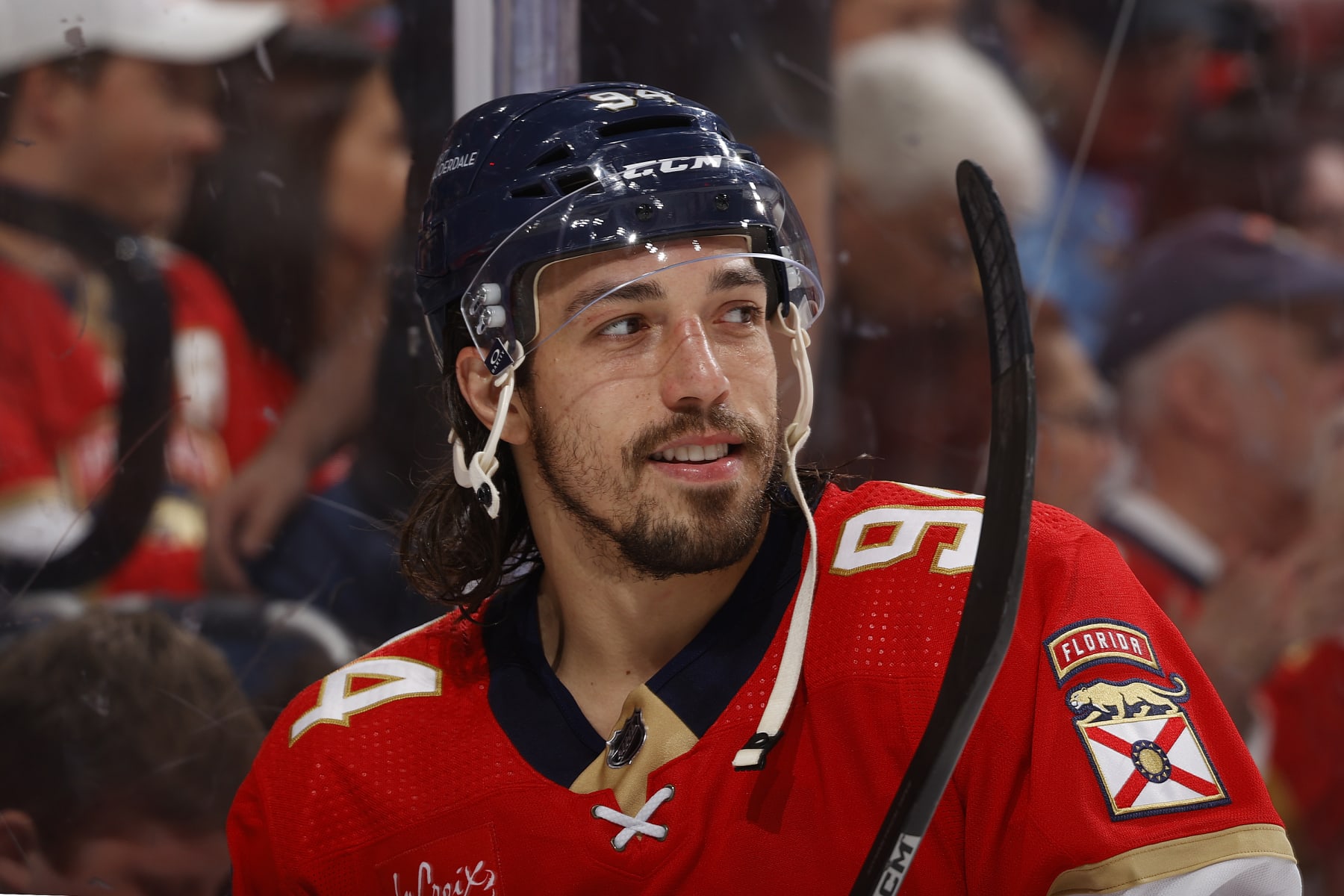 SUNRISE, FL - FEBRUARY 20: Ryan Lomberg #94 of the Florida Panthers looks up ice during a break in action against the Ottawa Senators at the Amerant Bank Arena on February 20, 2024 in Sunrise, Florida. (Photo by Joel Auerbach/Getty Images) SUNRISE, FL - FEBRUARY 20: Ryan Lomberg #94 of the Florida Panthers looks up ice during a break in action against the Ottawa Senators at the Amerant Bank Arena on February 20, 2024 in Sunrise, Florida. (Photo by Joel Auerbach/Getty Images)