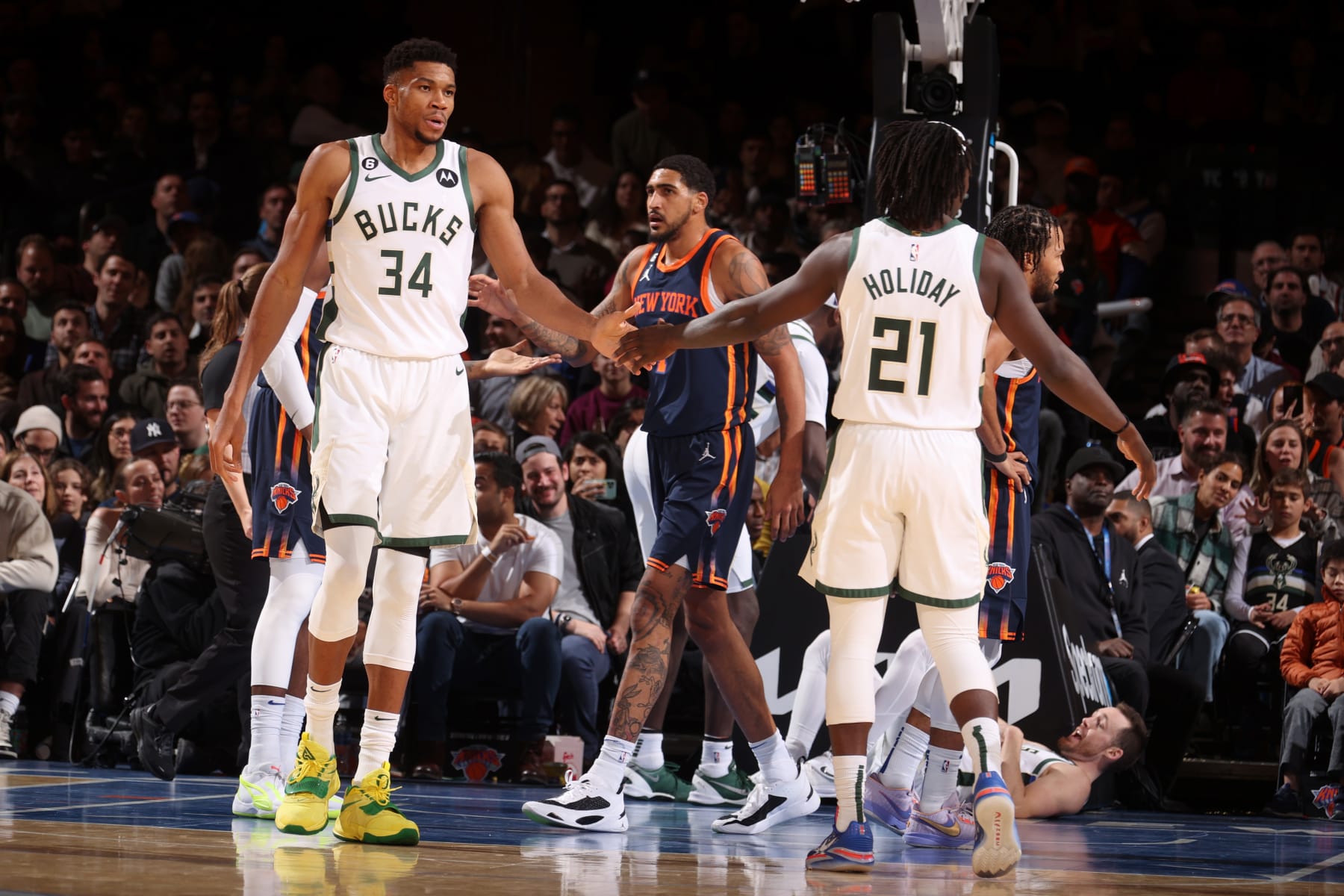  Giannis Antetokounmpo and Jrue Holiday