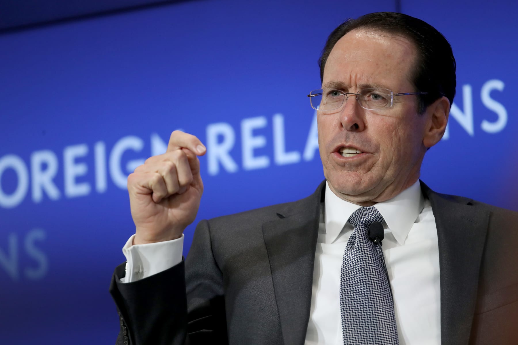 WASHINGTON, DC - SEPTEMBER 18: Randall Stephenson, chairman and CEO of AT&T Inc., speaks at the Council on Foreign Relations September 18, 2019 in Washington, DC. Stephenson spoke as part of the CFR Speaker Series. (Photo by Win McNamee/Getty Images)