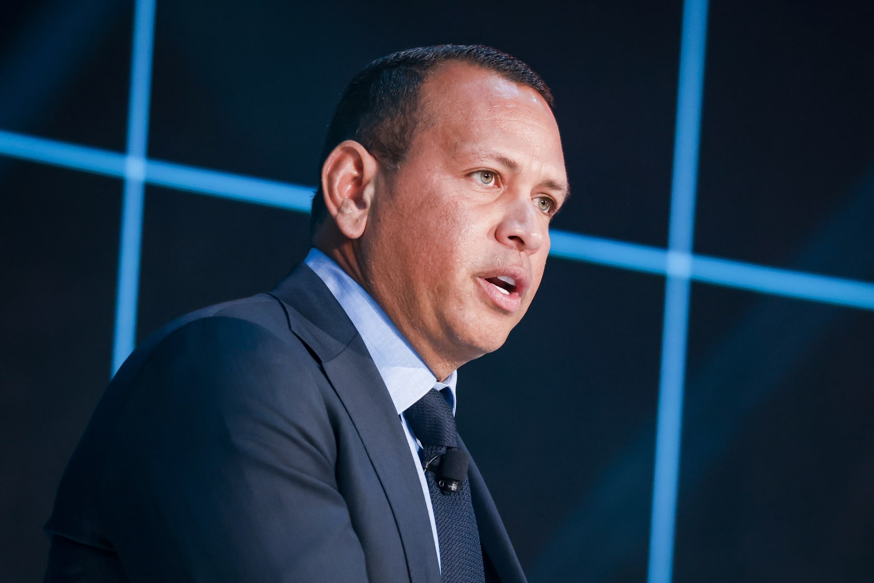 Alex Rodriguez, chief executive officer and co-owner of the Minnesota Timberwolves, during the MMA Global Possible Conference in Miami, Florida, US, on Tuesday, April 18, 2023. The event brings content dedicated to future-thinking marketers combined with innovation and emerging technologies. Photographer: Eva Marie Uzcategui/Bloomberg via Getty Images