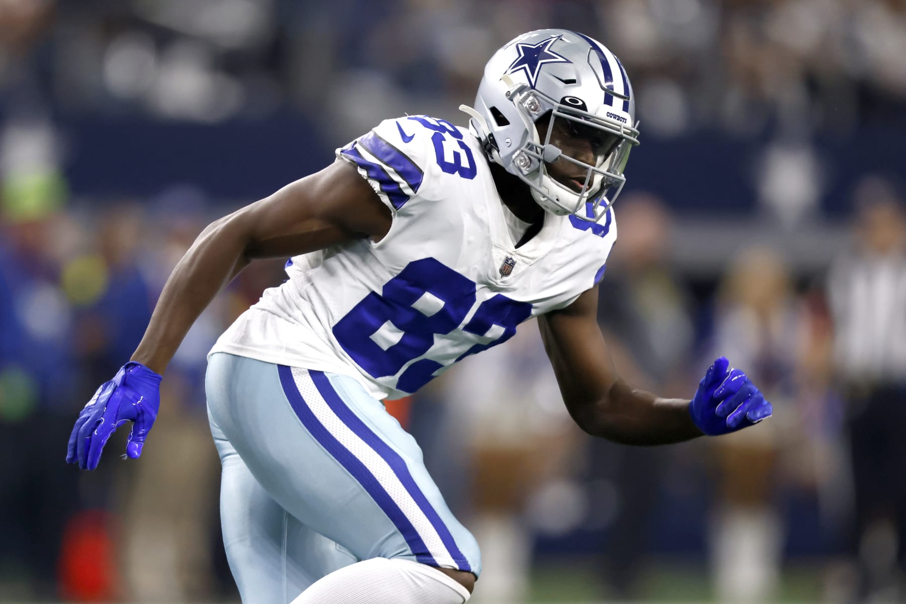 Dallas Cowboys' James Washington (83) plays against the Houston Texans during an NFL football game in Arlington, Texas, Sunday, Dec. 11, 2022. (AP Photo/Ron Jenkins)