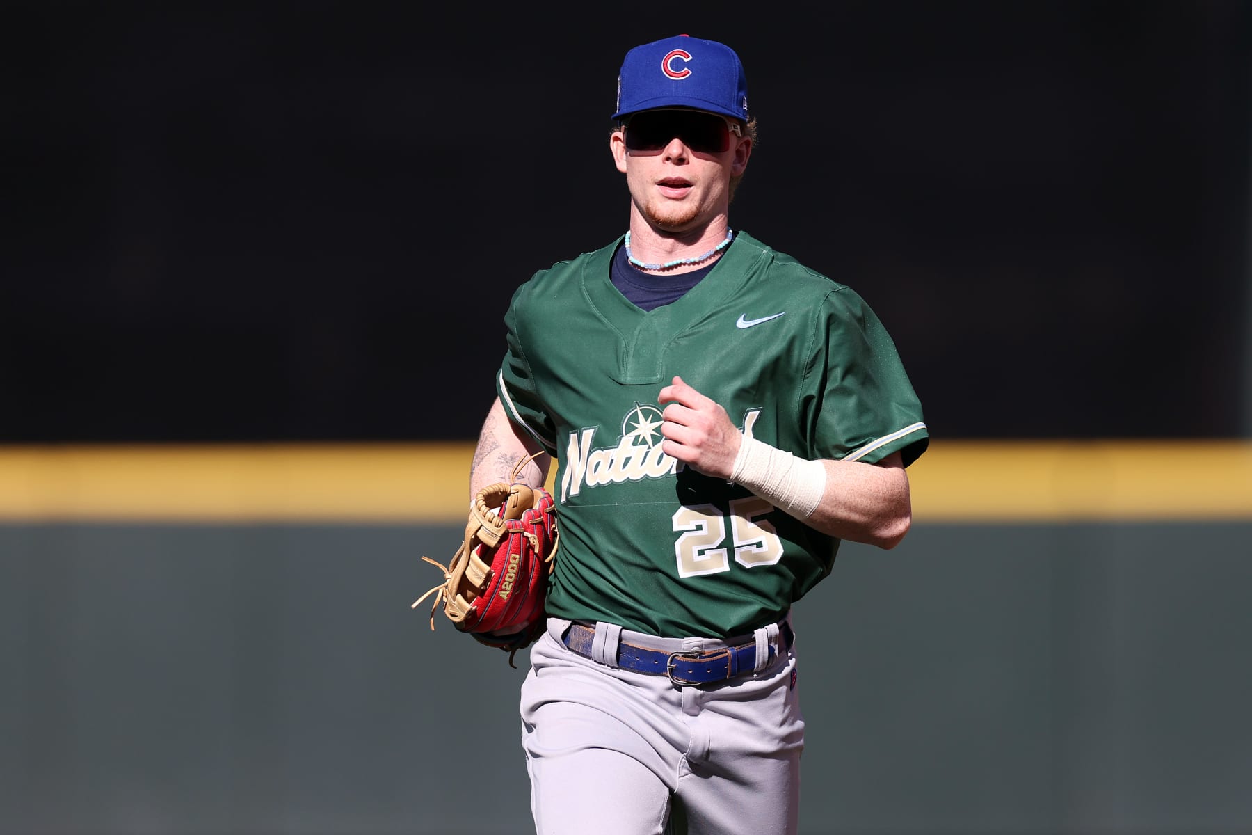 SEATTLE, WASHINGTON - JULY 08: Pete Crow-Armstrong #25 of the Chicago Cubs runs on field during the SiriusXM All-Star Futures Game at T-Mobile Park on July 08, 2023 in Seattle, Washington. (Photo by Steph Chambers/Getty Images)