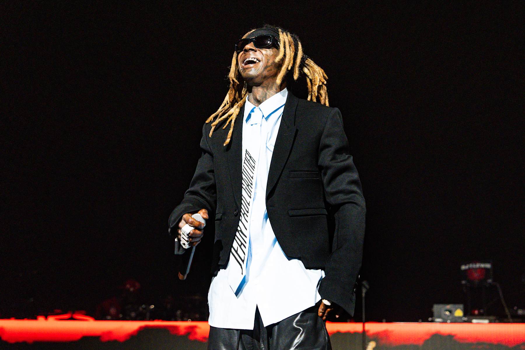 NEW ORLEANS, LOUISIANA - NOVEMBER 02: Lil Wayne performs during Lil Weezyana Fest 2024 at Smoothie King Center on November 02, 2024 in New Orleans, Louisiana. (Photo by Erika Goldring/Getty Images)