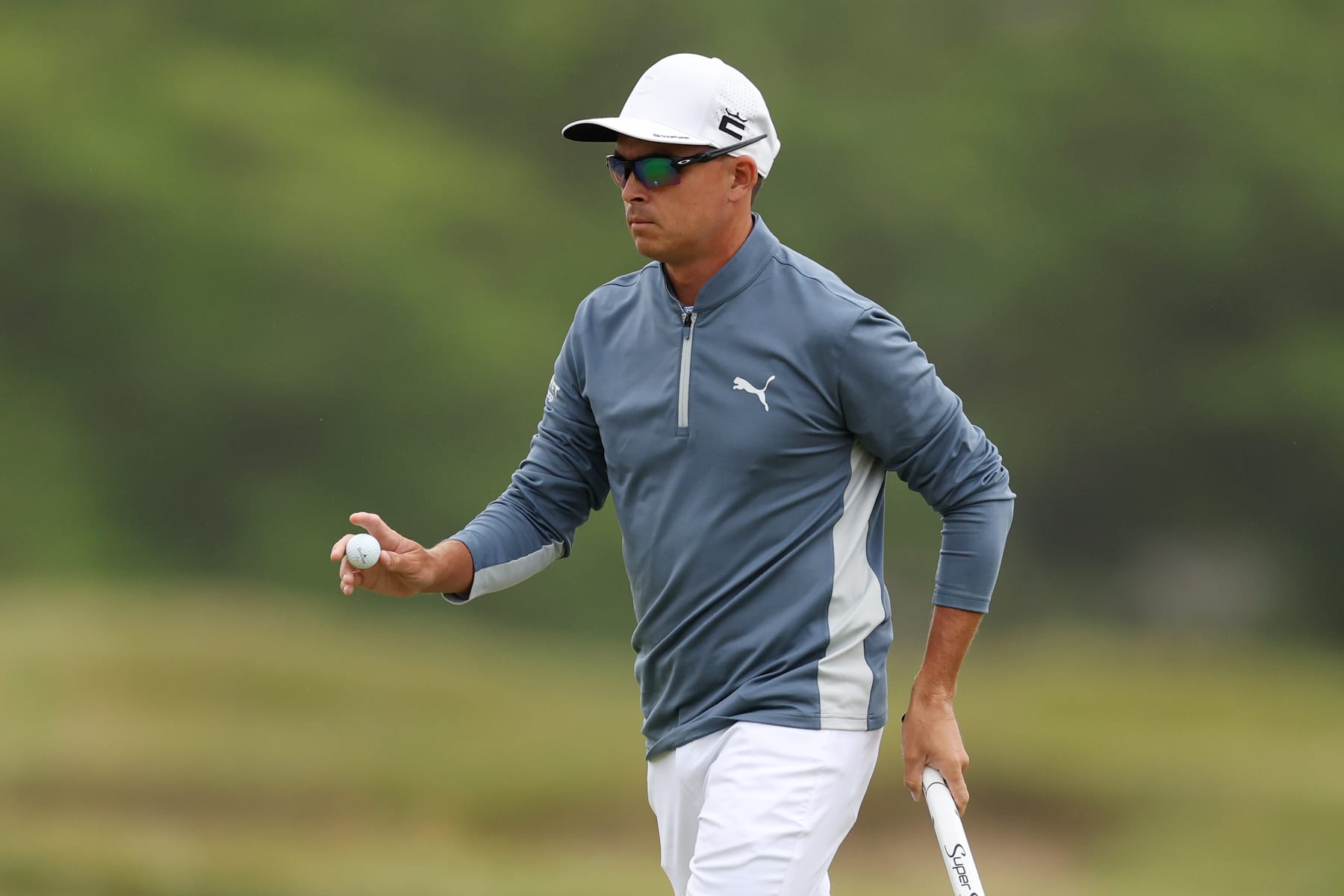 LOS ANGELES, CALIFORNIA - JUNE 15: Rickie Fowler of the United States reacts to his birdie putt on the tenth greenduring the first round of the 123rd U.S. Open Championship at The Los Angeles Country Club on June 15, 2023 in Los Angeles, California. (Photo by Ezra Shaw/Getty Images)