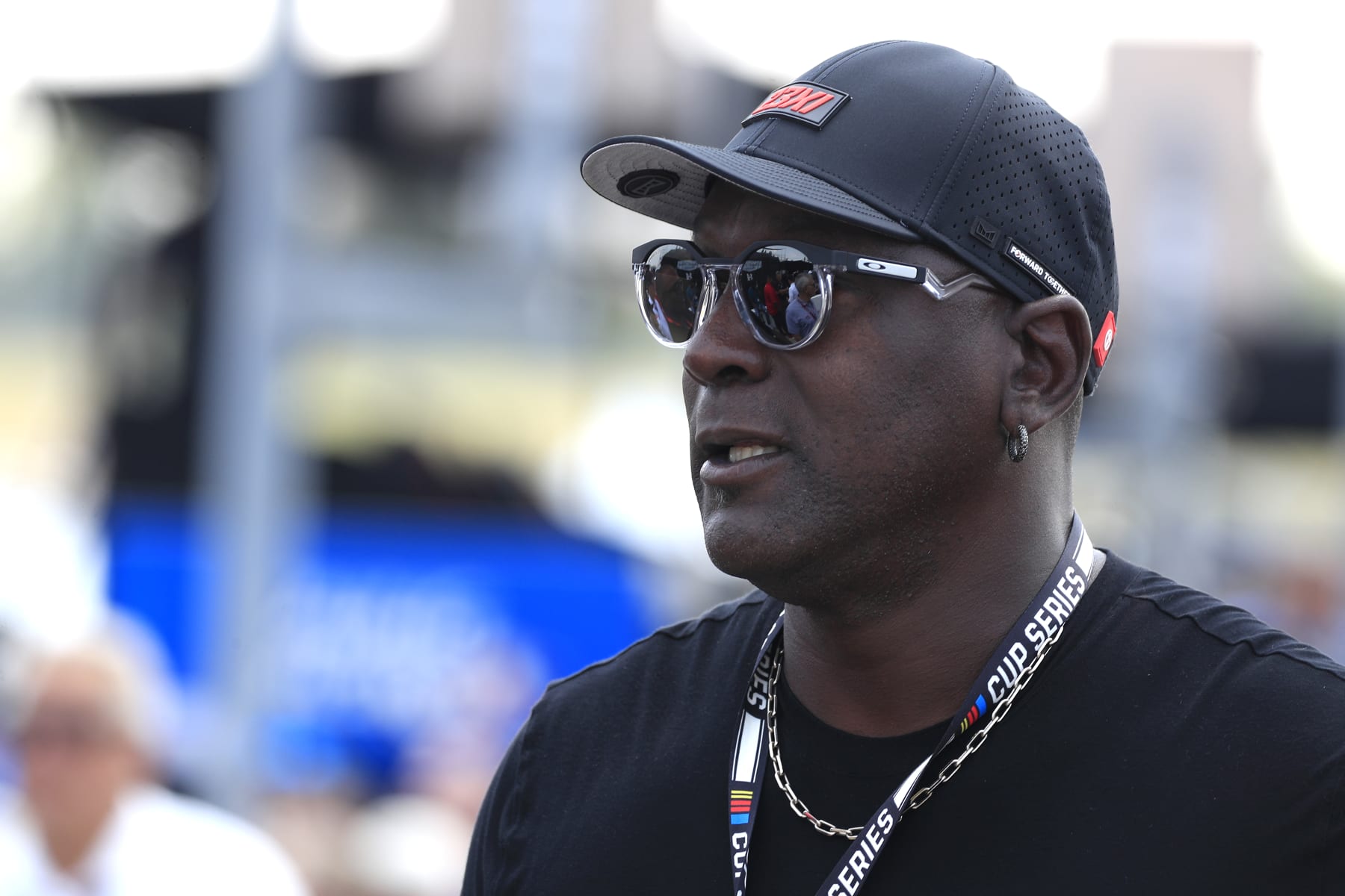 NASHVILLE, TN - JUNE 24: Team 23Xi co-owner Michael Jordan on pit road prior to qualifying for the NASCAR Cup Series Ally 400 on June 24, 2023 at Nashville SuperSpeedway in Lebanon, TN. (Photo by Jeff Robinson/Icon Sportswire via Getty Images)