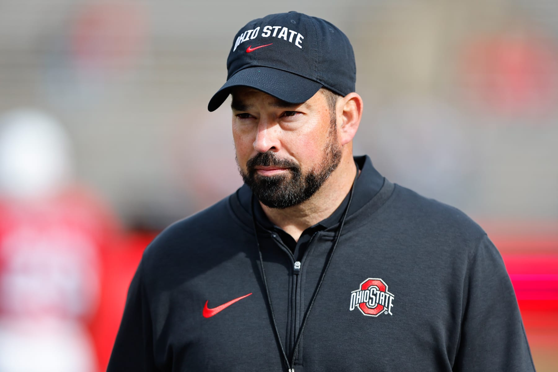 PISCATAWAY, NJ - NOVEMBER 04: Ryan Day of the Ohio State Buckeyes prior to the game against the Rutgers Scarlet Knights on November 4, 2023 at SHI Stadium in Piscataway, New Jersey. (Photo by Rich Graessle/Icon Sportswire via Getty Images) PISCATAWAY, NJ - NOVEMBER 04: Ryan Day of the Ohio State Buckeyes prior to the game against the Rutgers Scarlet Knights on November 4, 2023 at SHI Stadium in Piscataway, New Jersey. (Photo by Rich Graessle/Icon Sportswire via Getty Images)