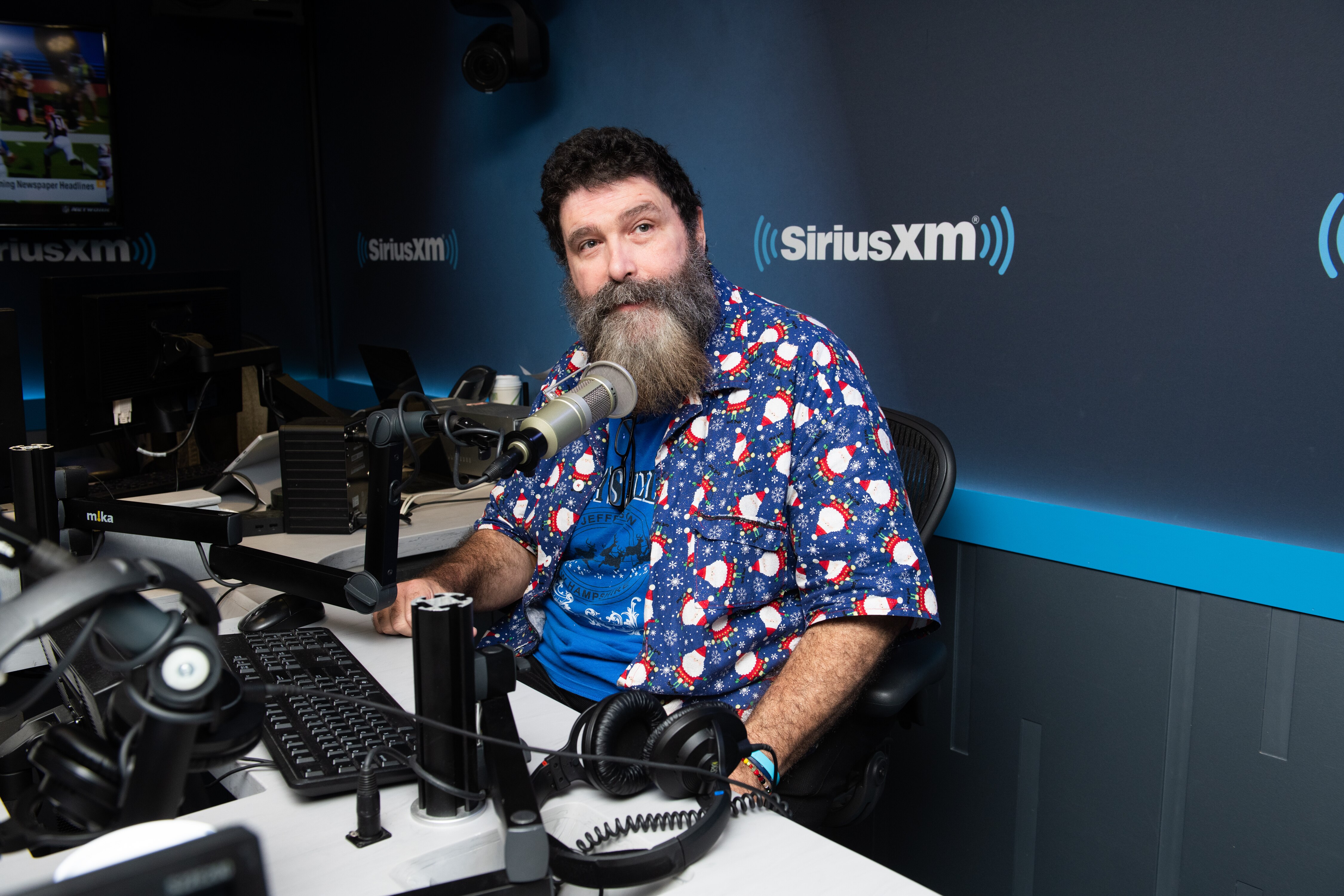 NEW YORK, NEW YORK - SEPTEMBER 27: Mick Foley visits the SiriusXM Studios on September 27, 2019 in New York City. (Photo by Noam Galai/Getty Images)