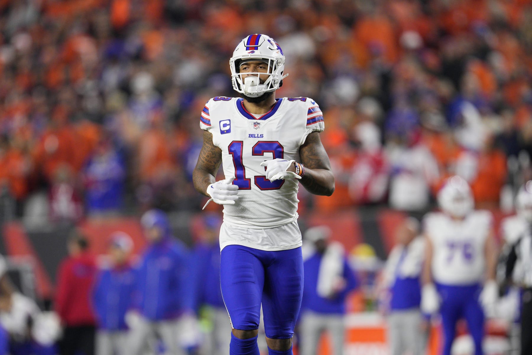 CINCINNATI, OHIO - NOVEMBER 05: Wide receiver Gabe Davis #13 of the Buffalo Bills plays during a NFL football game against the Cincinnati Bengals at Paycor Stadium on November 05, 2023 in Cincinnati, Ohio. (Photo by Jeff Dean/Getty Images)