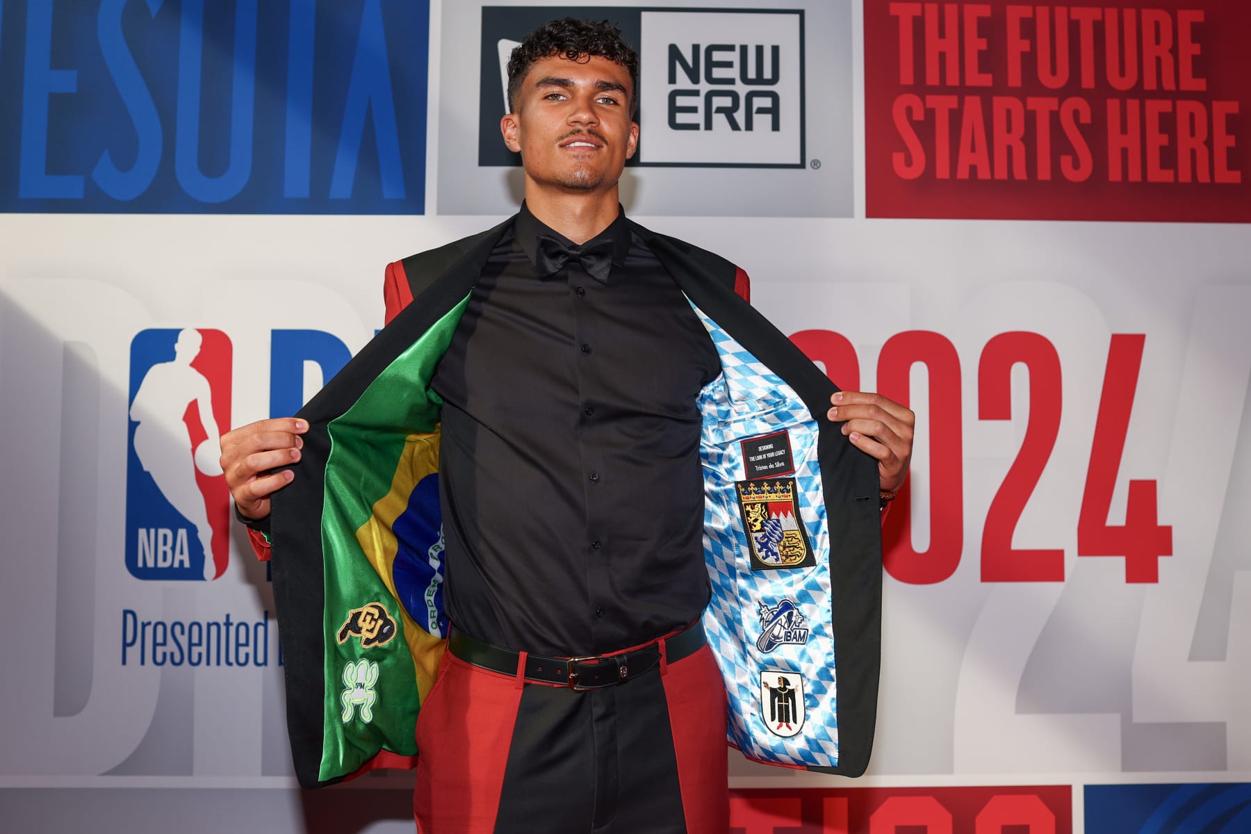 NEW YORK, NEW YORK - JUNE 26: Tristan da Silva arrives prior to the first round of the 2024 NBA Draft at Barclays Center on June 26, 2024 in the Brooklyn borough of New York City. NOTE TO USER: User expressly acknowledges and agrees that, by downloading and or using this photograph, User is consenting to the terms and conditions of the Getty Images License Agreement. (Photo by Sarah Stier/Getty Images)