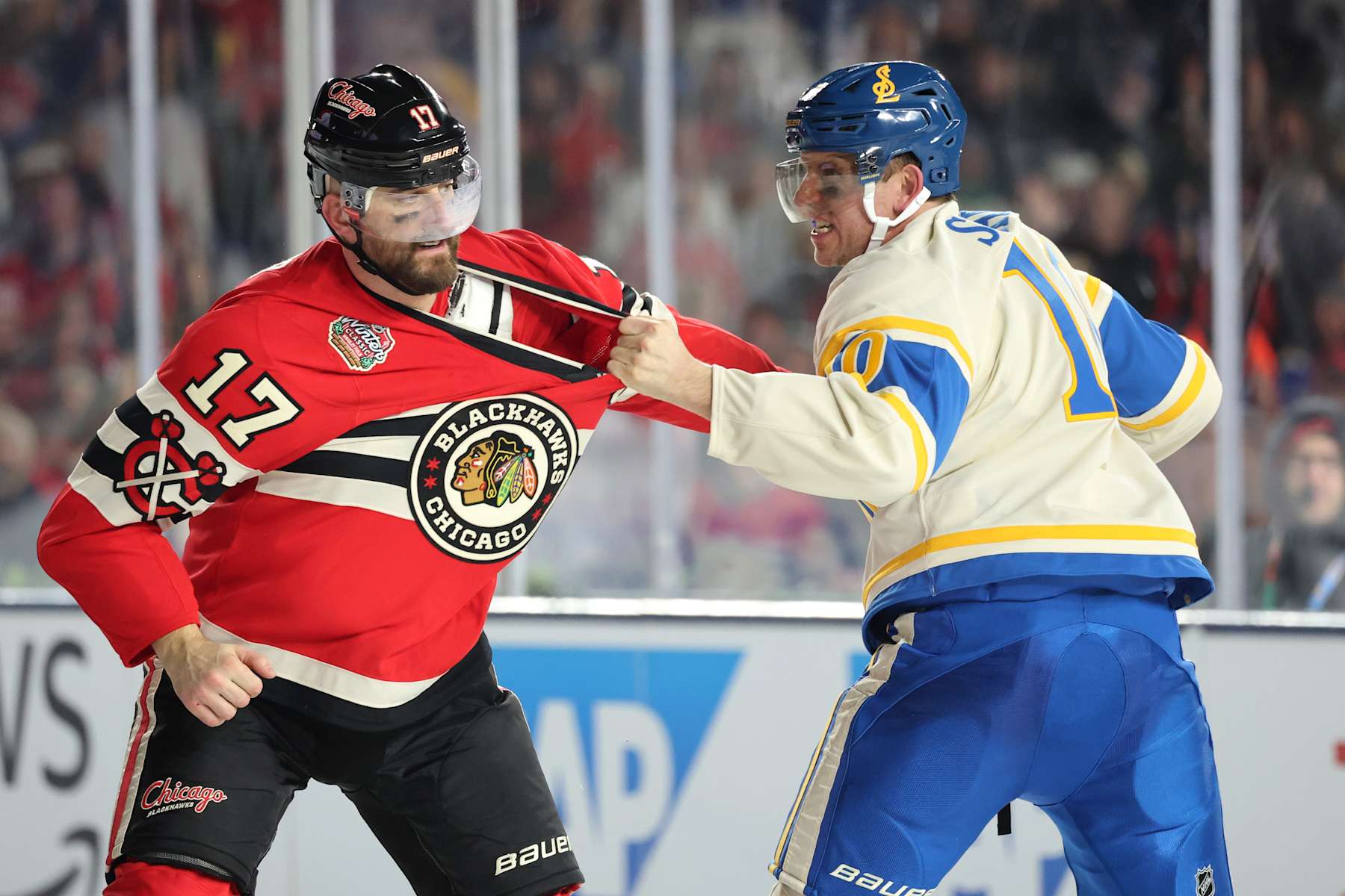 Nick Foligno and Brayden Schenn.