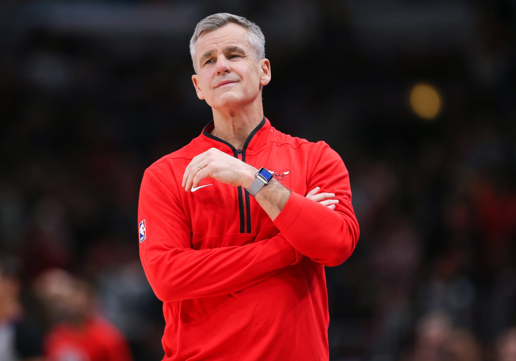 CHICAGO, IL - DECEMBER 07: Chicago Bulls head coach Billy Donovan looks on during a NBA game between the Washington Wizards and the Chicago Bulls on December  7, 2022 at the United Center in Chicago, IL. (Photo by Melissa Tamez/Icon Sportswire via Getty Images)