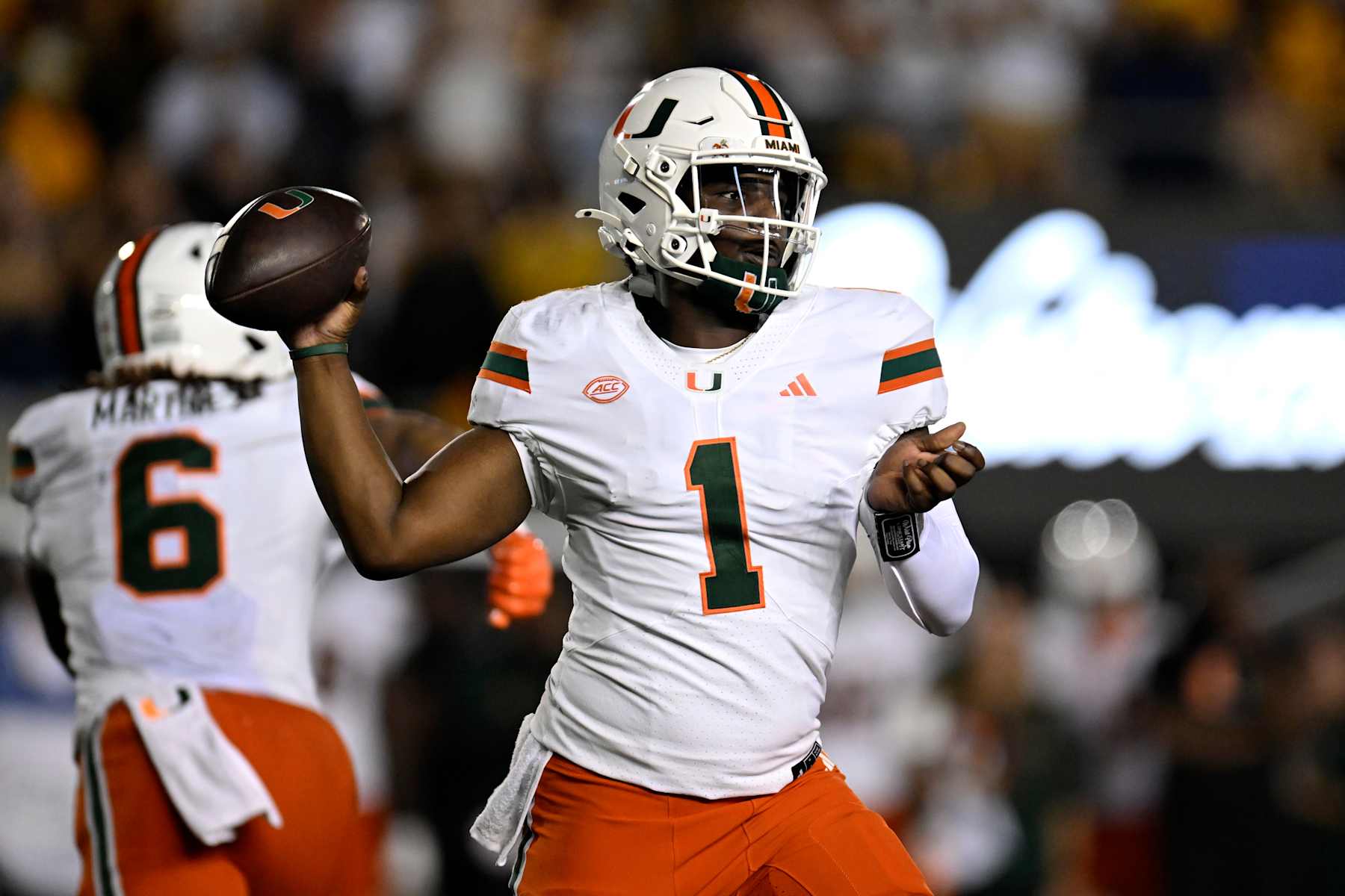 Miami quarterback Cam Ward