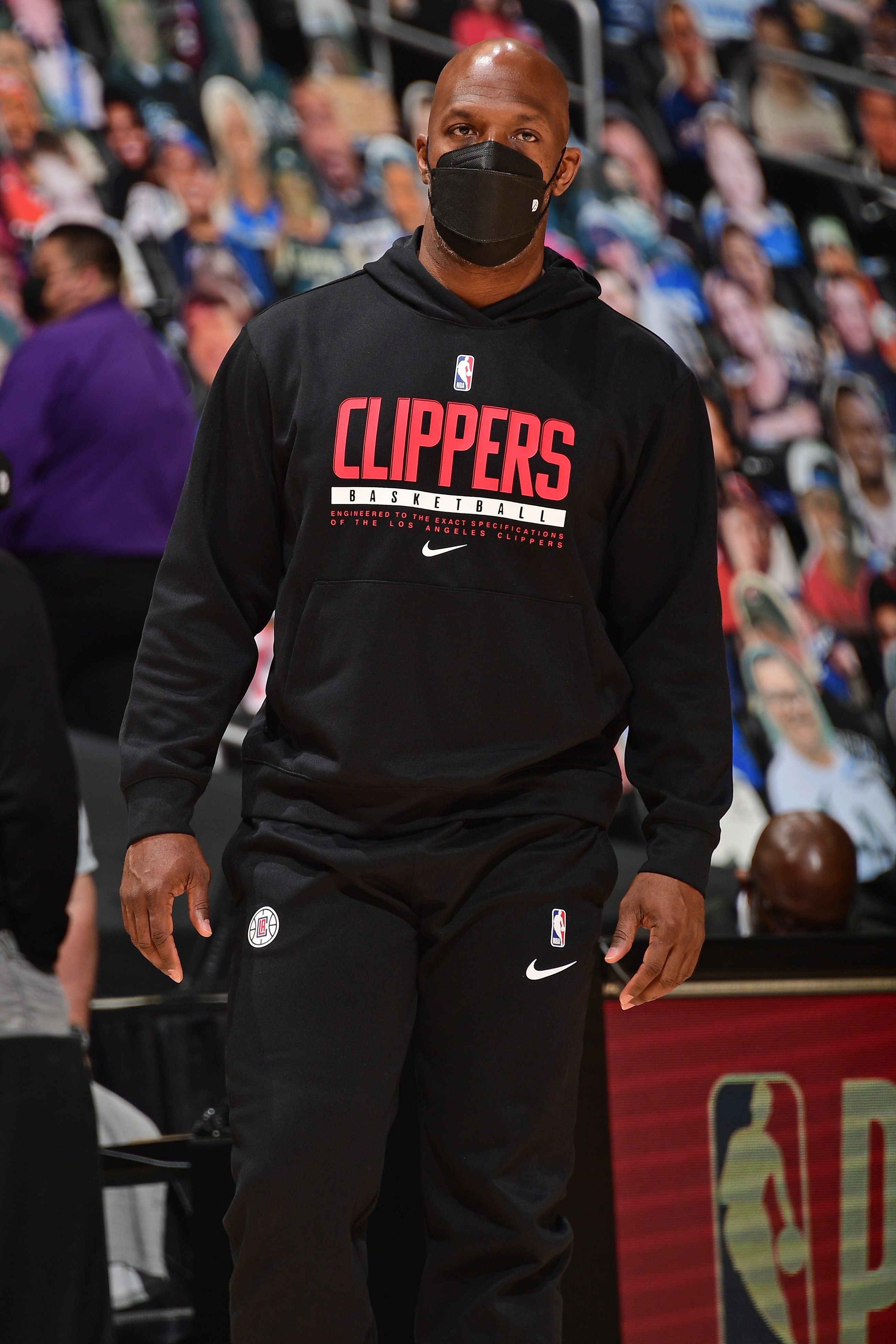 LOS ANGELES, CA - MAY 22: Chauncey Billups looks on during Round 1, Game 1 of the the 2021 NBA Playoffs on May 22, 2021 at STAPLES Center in Los Angeles, California. NOTE TO USER: User expressly acknowledges and agrees that, by downloading and/or using this Photograph, user is consenting to the terms and conditions of the Getty Images License Agreement. Mandatory Copyright Notice: Copyright 2021 NBAE (Photo by Adam Pantozzi/NBAE via Getty Images)