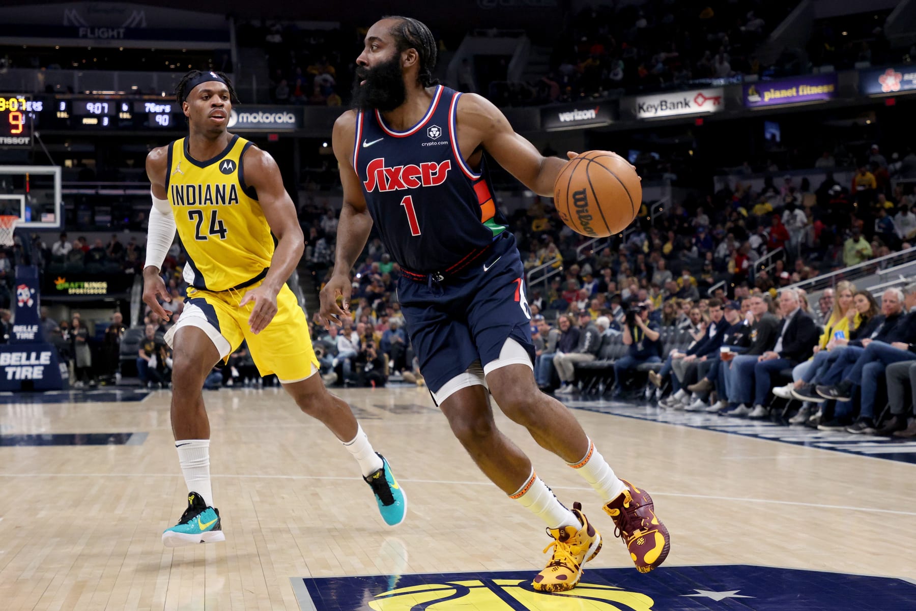 Buddy Hield and James Harden