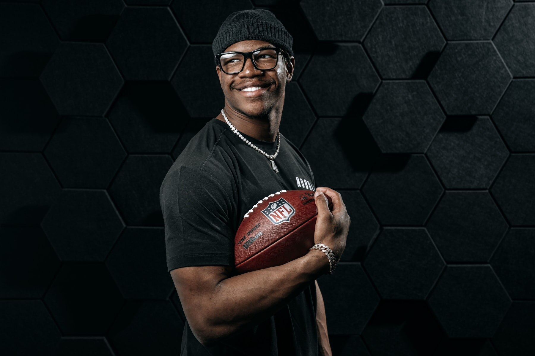INDIANAPOLIS, IN - MARCH 03: Nolan Smith of Georgia poses for a portrait during the NFL Scouting Combine at Lucas Oil Stadium on March 3, 2023 in Indianapolis, Indiana. (Photo by Todd Rosenberg/Getty Images)