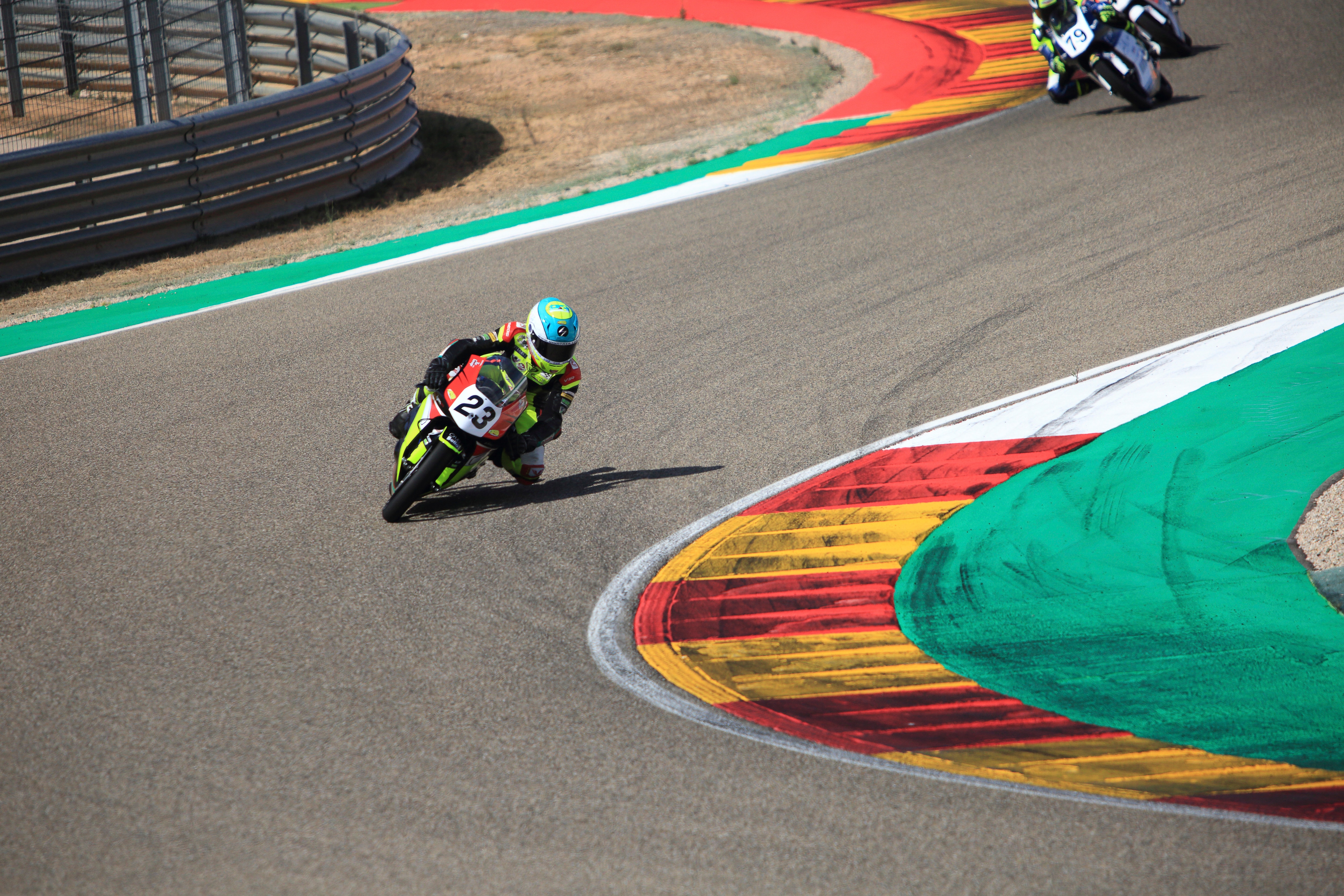 MOTORLAND, ALCANIZ, TERUEL, SPAIN - 2018/07/28: #23 Alex Millan Gomez (SPA). Aro Racing Team. European Talent Cup on European FIM CIV REPSOL held in Motorland, Alcaniz, Teruel, Spain. (Photo by Jose L. Ortín/Pacific Press/LightRocket via Getty Images)