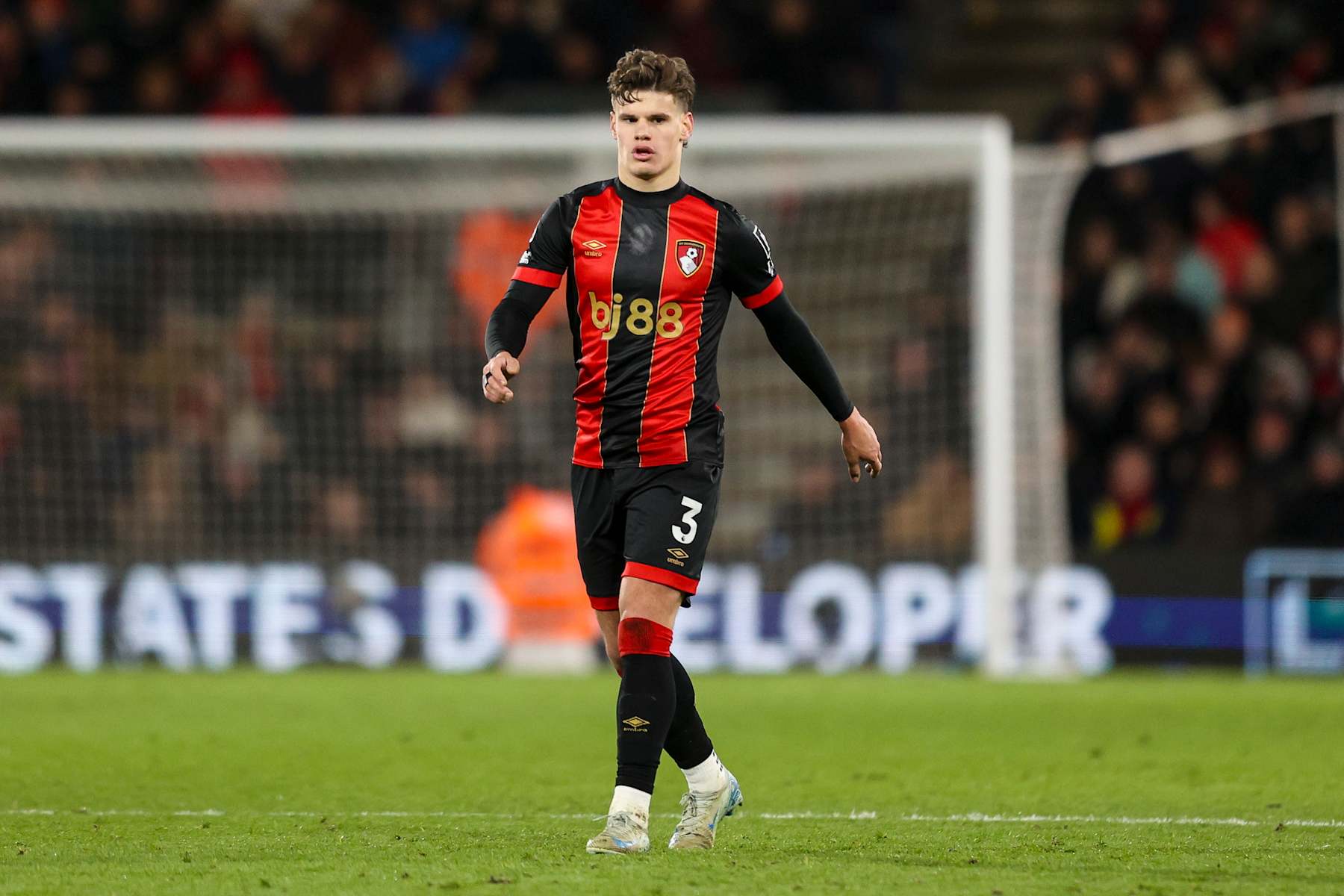 BOURNEMOUTH, ENGLAND - JANUARY 04: Milos Kerkez of Bournemouth during the Premier League match between AFC Bournemouth and Everton FC at Vitality Stadium on January 04, 2025 in Bournemouth, England. (Photo by Robin Jones - AFC Bournemouth/AFC Bournemouth via Getty Images)