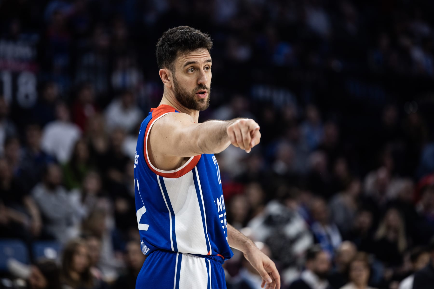 ISTANBUL, TURKEY - MARCH 30: Vasilije Micic, #22 of Anadolu Efes Istanbul in action during the 2022-23 Turkish Airlines EuroLeague Regular Season Round 32 game between Anadolu Efes Istanbul and Virtus Segafredo Bologna at Sinan Erdem Sports Hall on March 30, 2023 in Istanbul, Turkey. (Photo by Tolga Adanali/Euroleague Basketball via Getty Images)