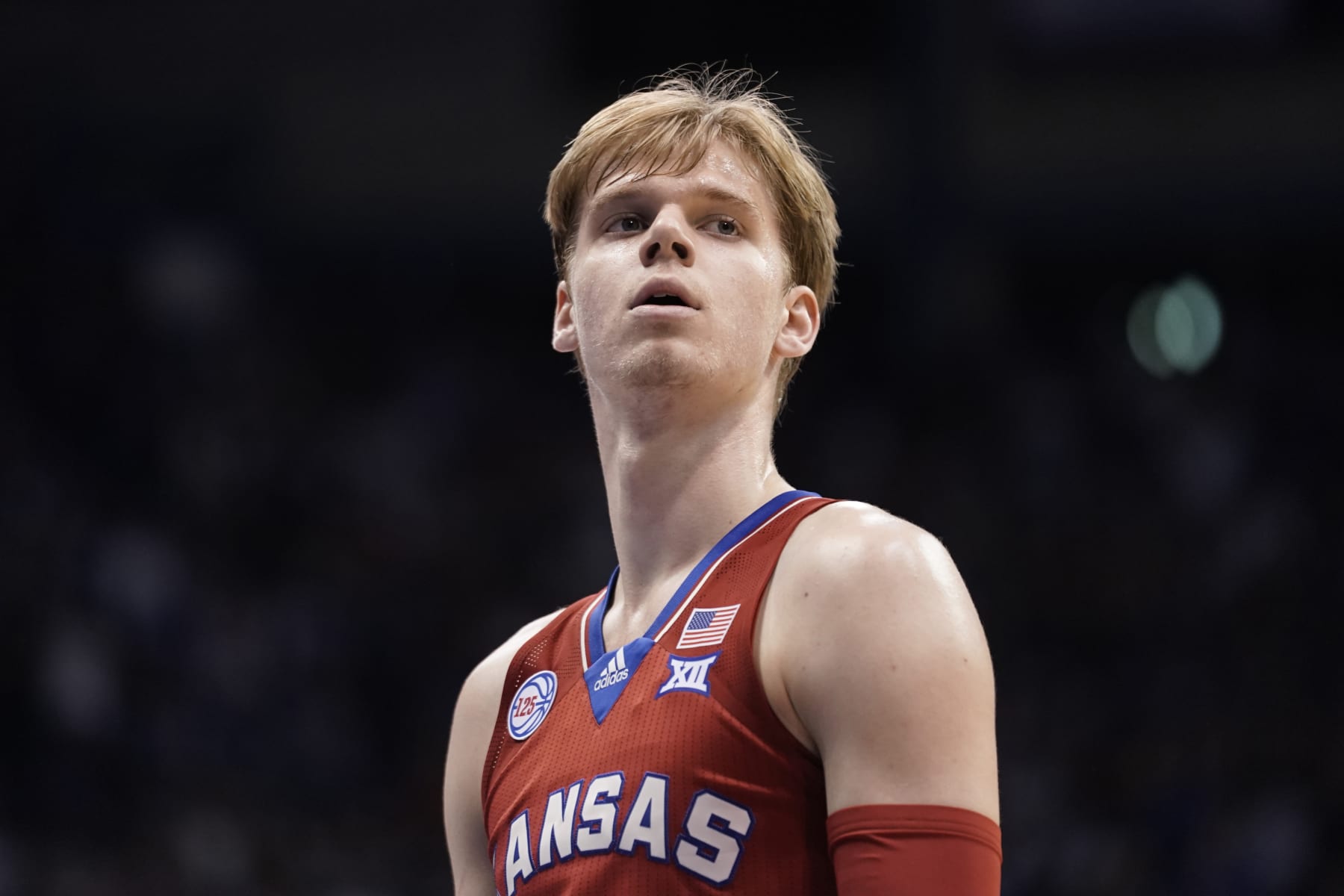 LAWRENCE, KANSAS - FEBRUARY 28: Gradey Dick #4 of the Kansas Jayhawks in action against the Texas Tech Red Raiders in the second half at Allen Fieldhouse on February 28, 2023 in Lawrence, Kansas. (Photo by Ed Zurga/Getty Images) LAWRENCE, KANSAS - FEBRUARY 28: Gradey Dick #4 of the Kansas Jayhawks in action against the Texas Tech Red Raiders in the second half at Allen Fieldhouse on February 28, 2023 in Lawrence, Kansas. (Photo by Ed Zurga/Getty Images)