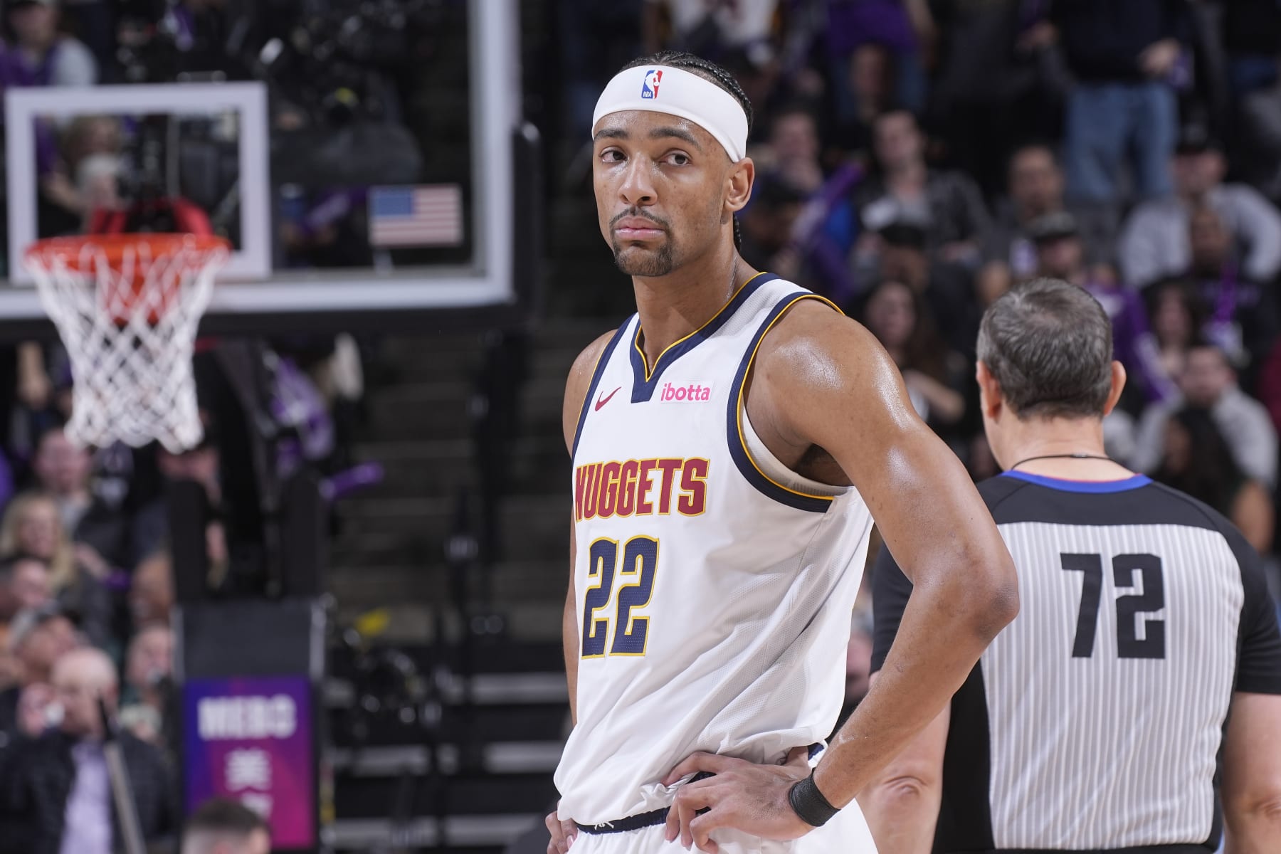 SACRAMENTO, CA - FEBRUARY 9: Zeke Nnaji #22 of the Denver Nuggets looks on during the game against the Sacramento Kings on February 9, 2024 at Golden 1 Center in Sacramento, California. NOTE TO USER: User expressly acknowledges and agrees that, by downloading and or using this photograph, User is consenting to the terms and conditions of the Getty Images Agreement. Mandatory Copyright Notice: Copyright 2024 NBAE (Photo by Rocky Widner/NBAE via Getty Images)