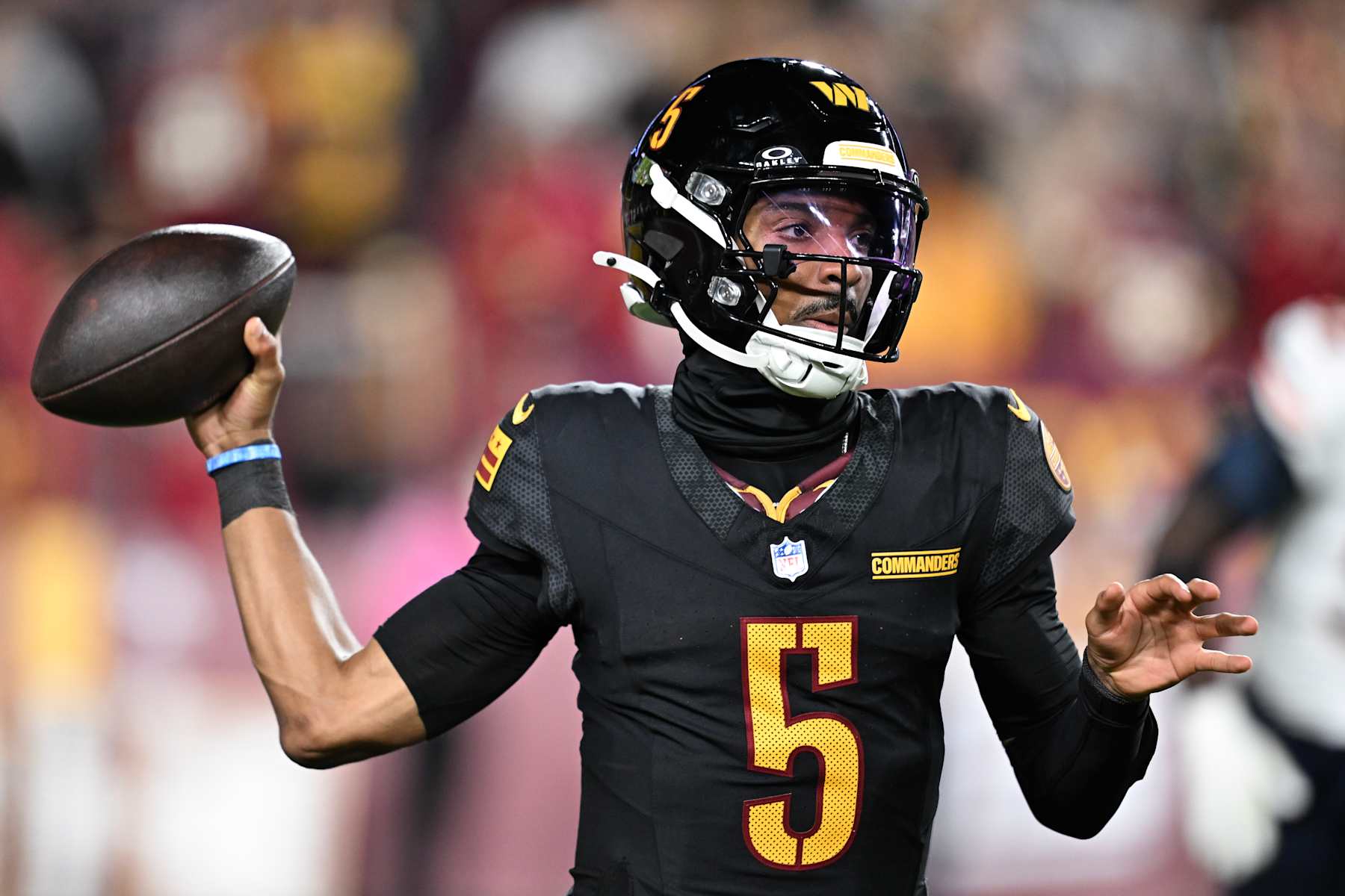 Washington Commanders quarterback Jayden Daniels