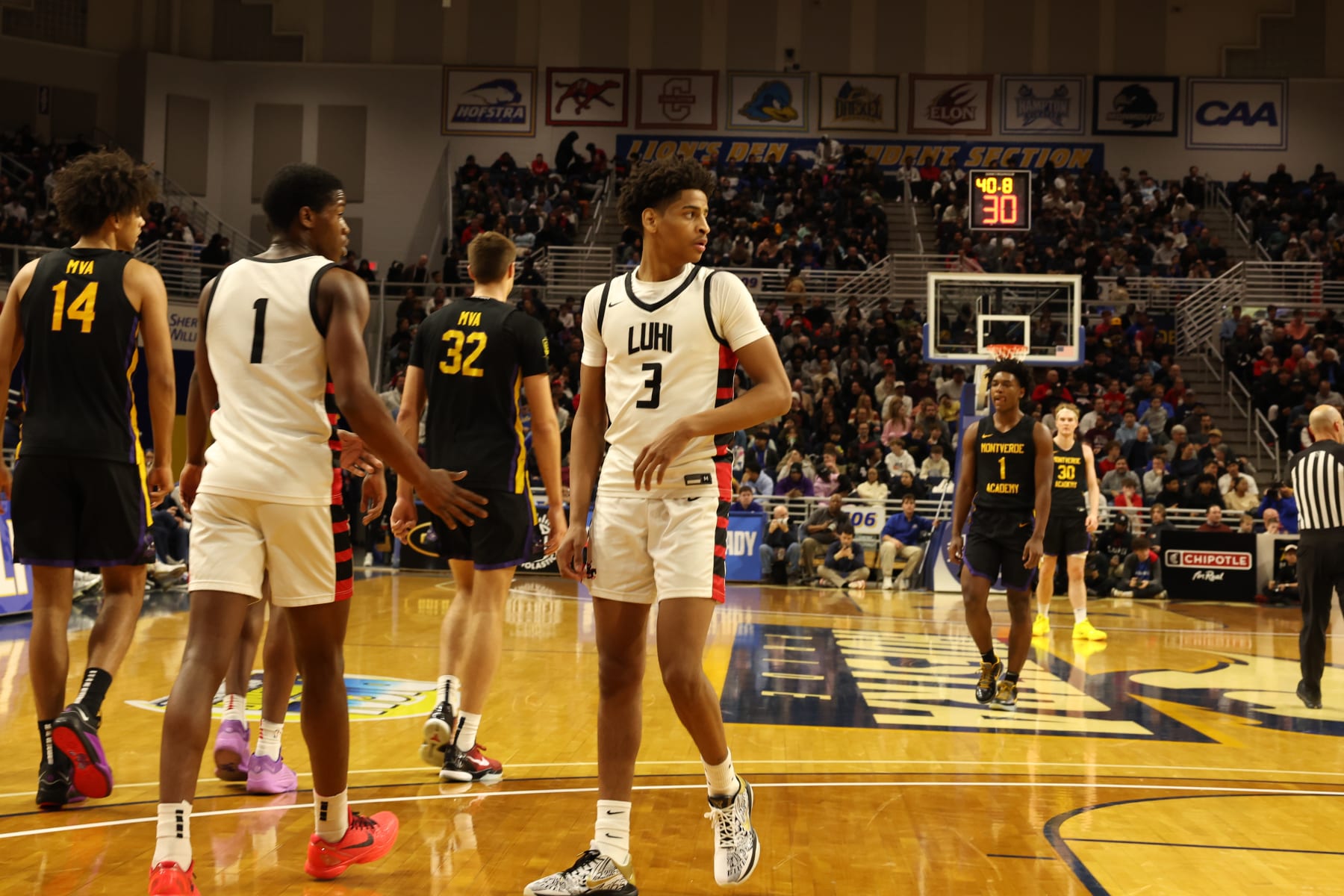 NEW YORK, NEW YORK - FEBRUARY 16: Kiyan Anthony attends the Bob McKillop Invitational At Hofstra University on February 16, 2024 in New York City. (Photo by Johnny Nunez/WireImage)