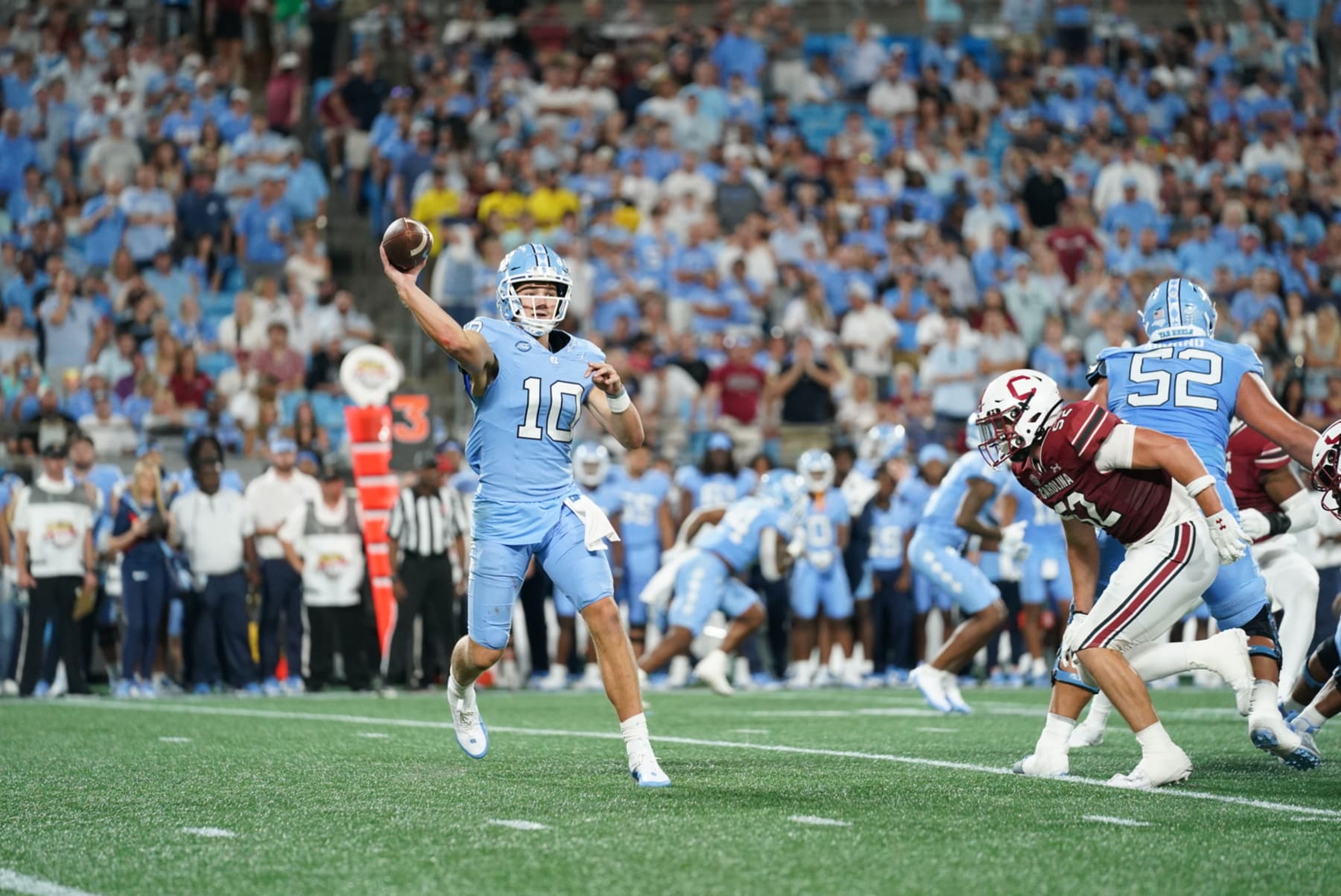 North Carolina quarterback Drake Maye