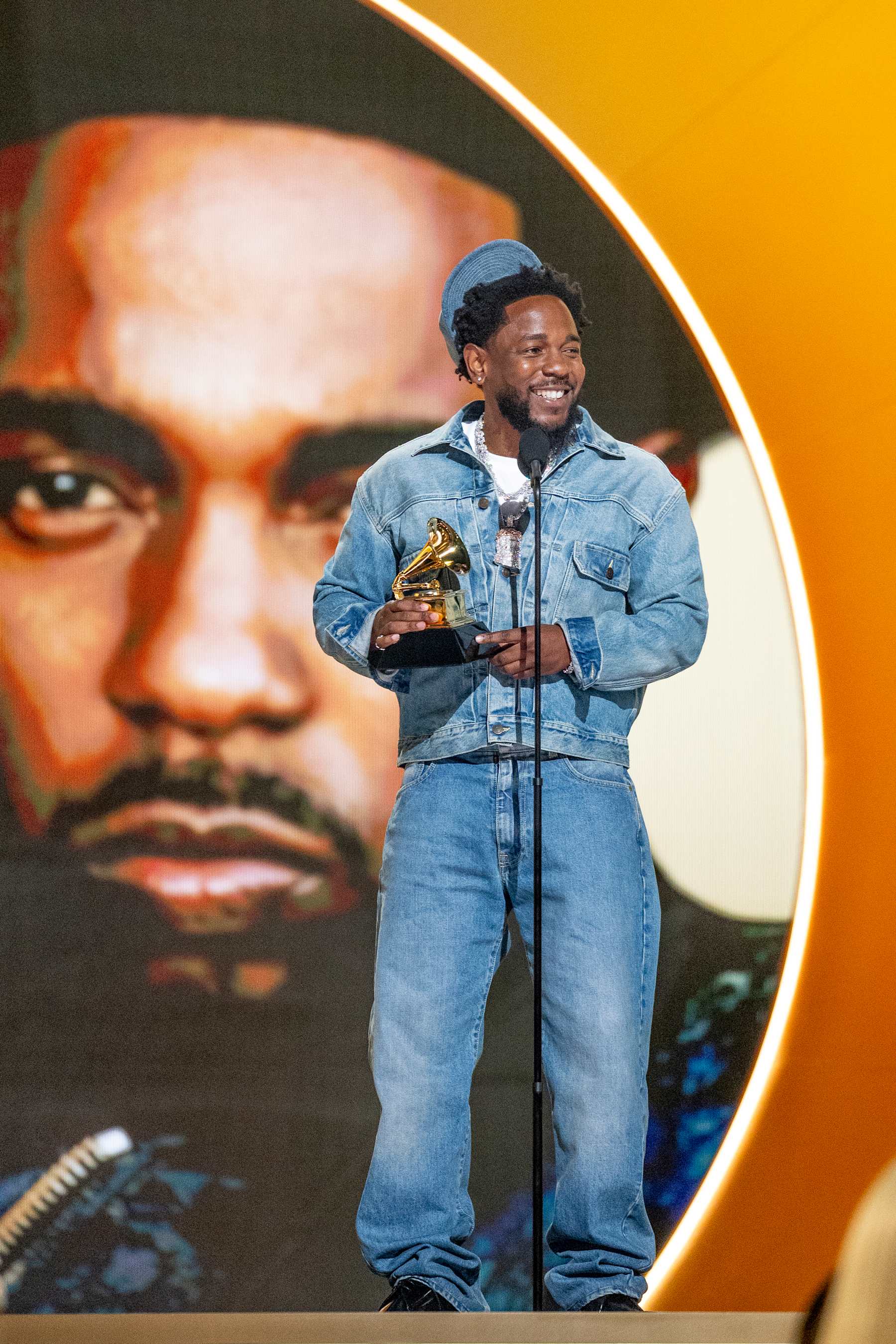 LOS ANGELES, CALIFORNIA - FEBRUARY 02: Kendrick Lamar is seen onstage at the 67th annual GRAMMY Awards on February 02, 2025 in Los Angeles, California. (Photo by Emma McIntyre/Getty Images for The Recording Academy )
