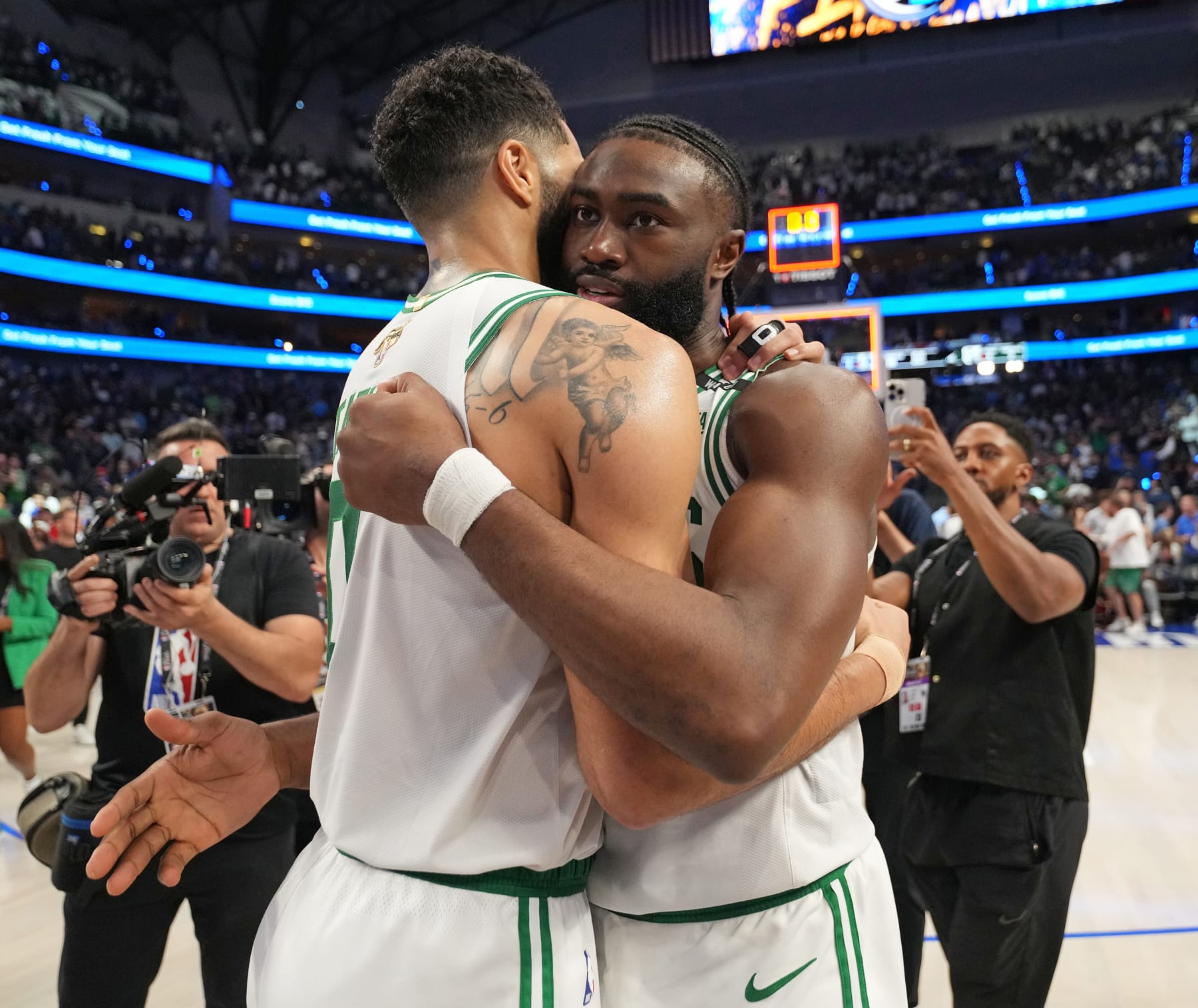 Jayson Tatum and Jaylen Brown