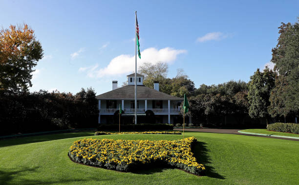 AUGUSTA, GEORGIA - NOVEMBER 09:  A general view of the clubhouse during a practice round prior to the Masters at Augusta National Golf Club on November 09, 2020 in Augusta, Georgia. (Photo by Jamie Squire/Getty Images)