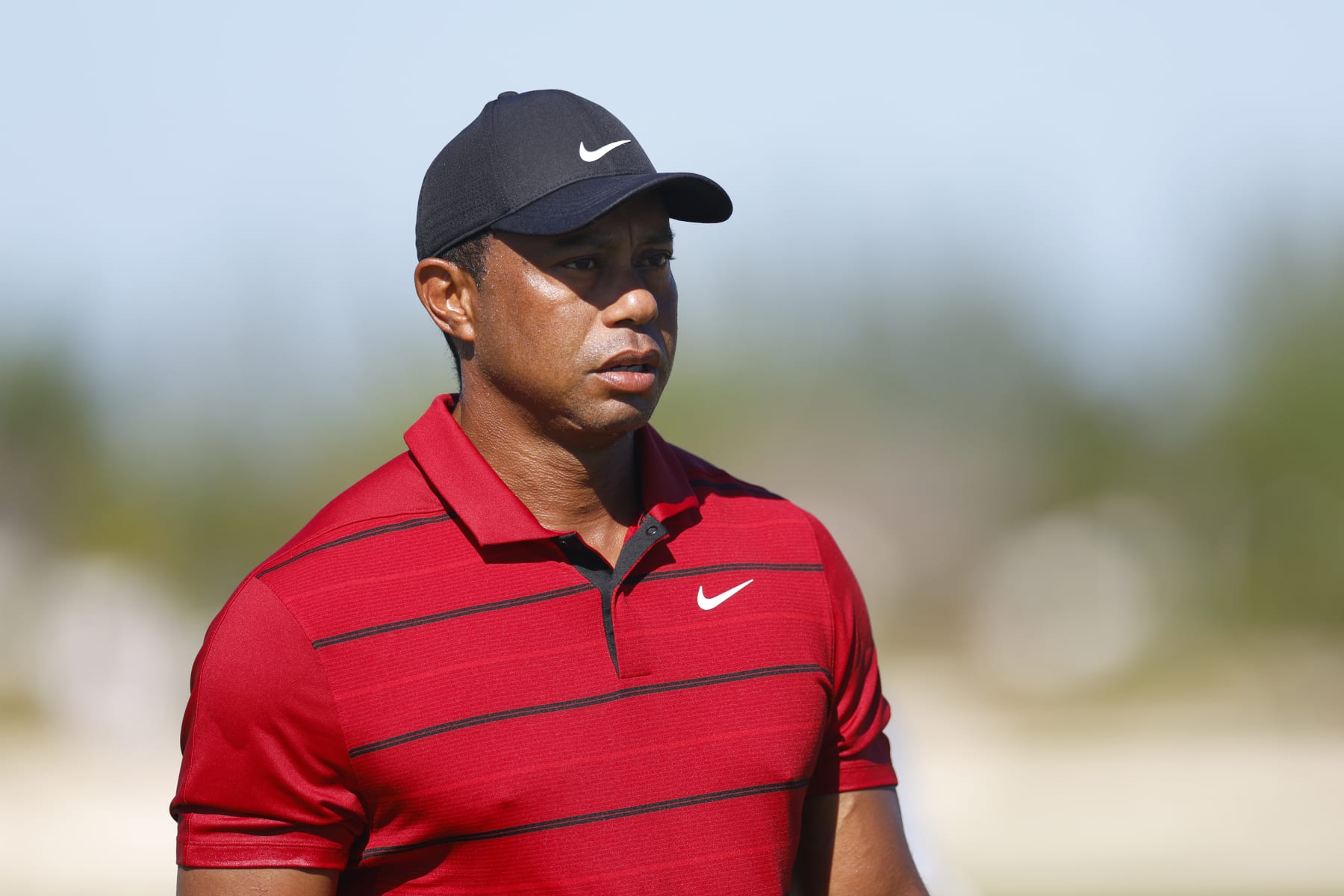 NASSAU, BAHAMAS - DECEMBER 03:  Tiger Woods of the United States walks on the first green during the final round of the Hero World Challenge at Albany Golf Course on December 03, 2023 in Nassau, Bahamas. (Photo by Mike Ehrmann/Getty Images)