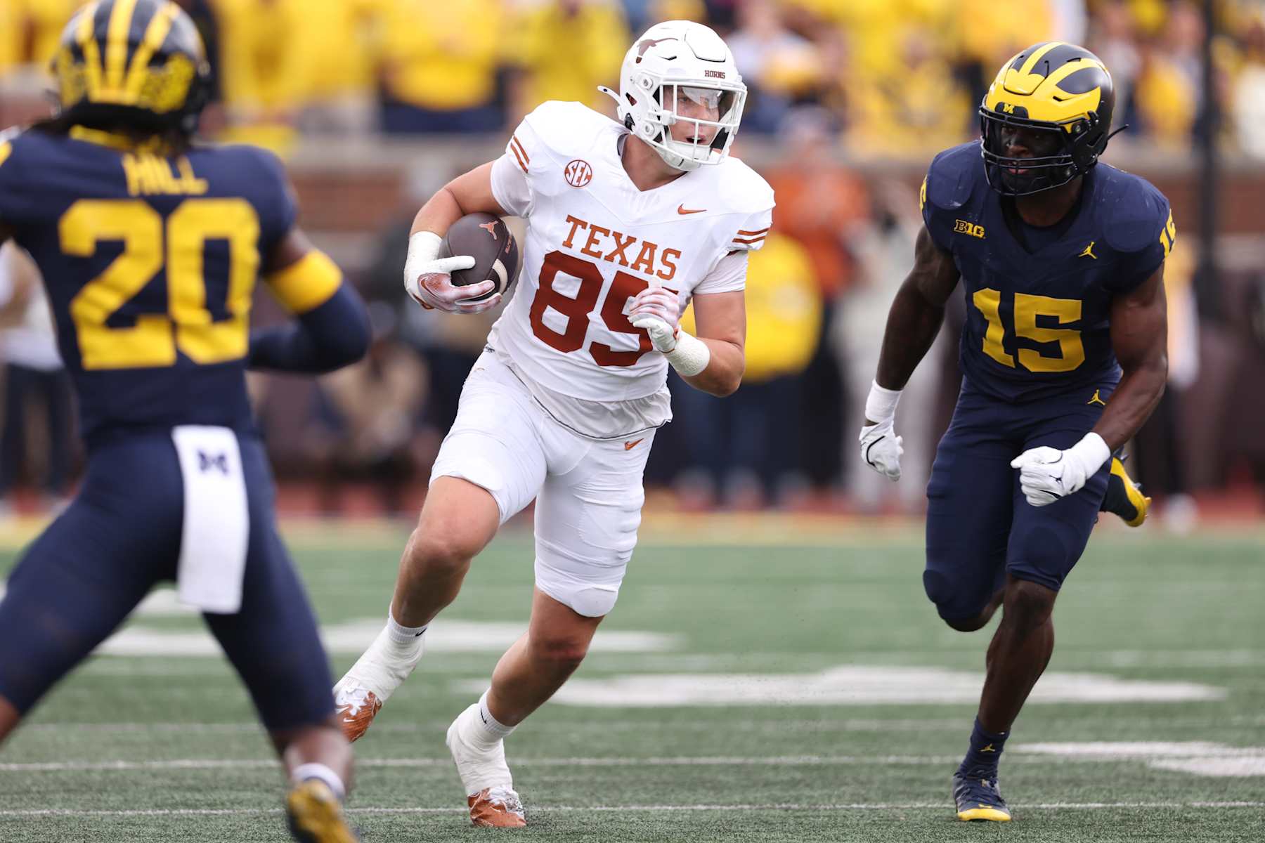 Gunnar Helm #85 of the Texas Longhorns
