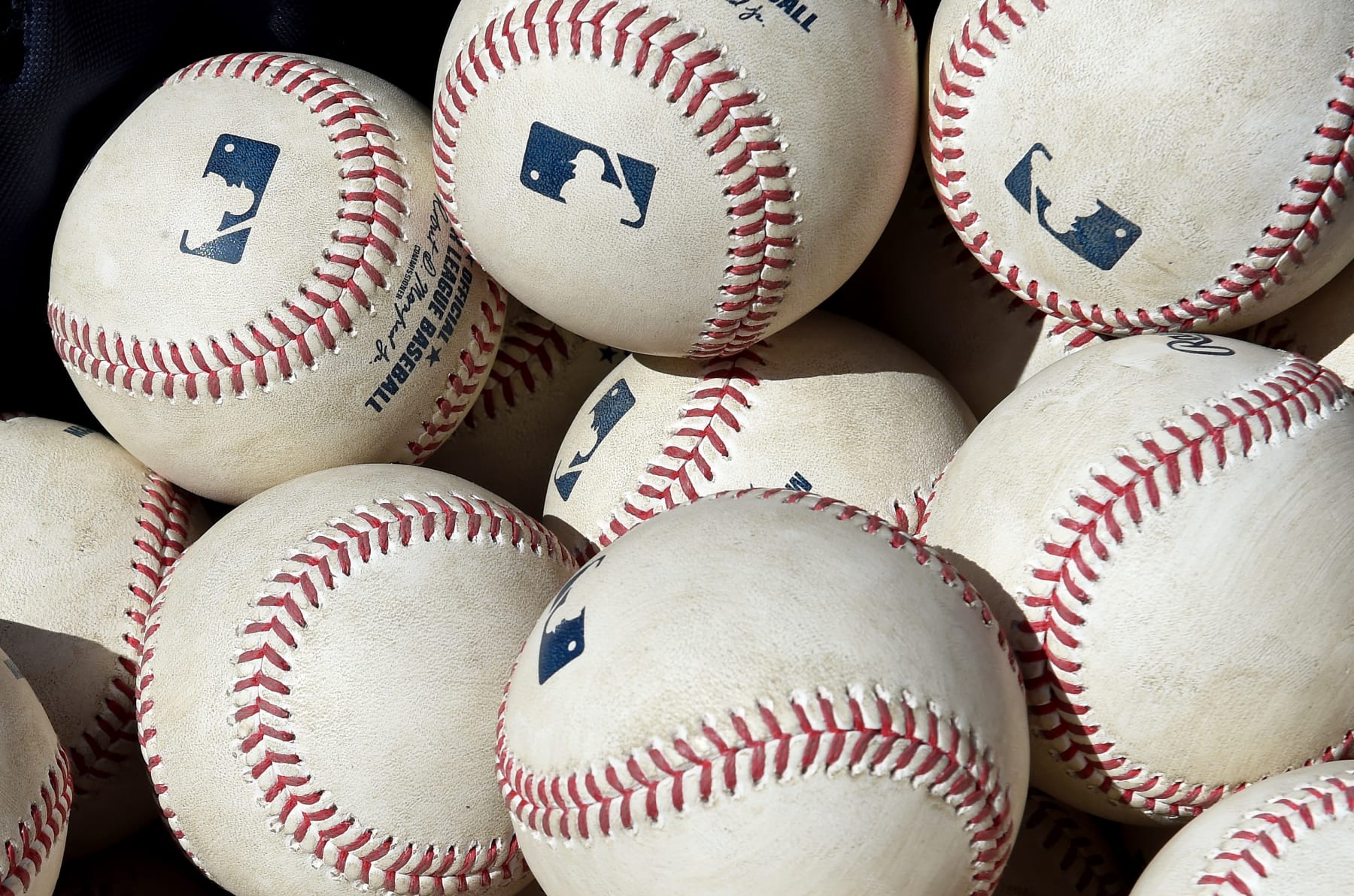 WASHINGTON, DC - JUNE 19: A view of a bag of baseballs during the game between the Washington Nationals and the Philadelphia Phillies  at Nationals Park on June 19, 2022 in Washington, DC. (Photo by G Fiume/Getty Images)