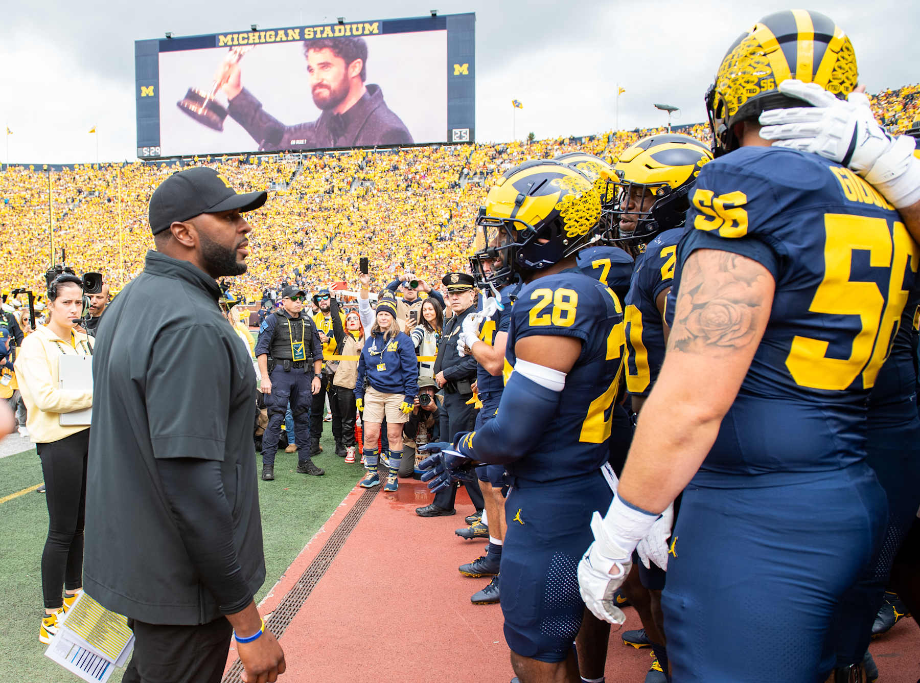 Head Football Coach Sherrone Moore of the Michigan Wolverines