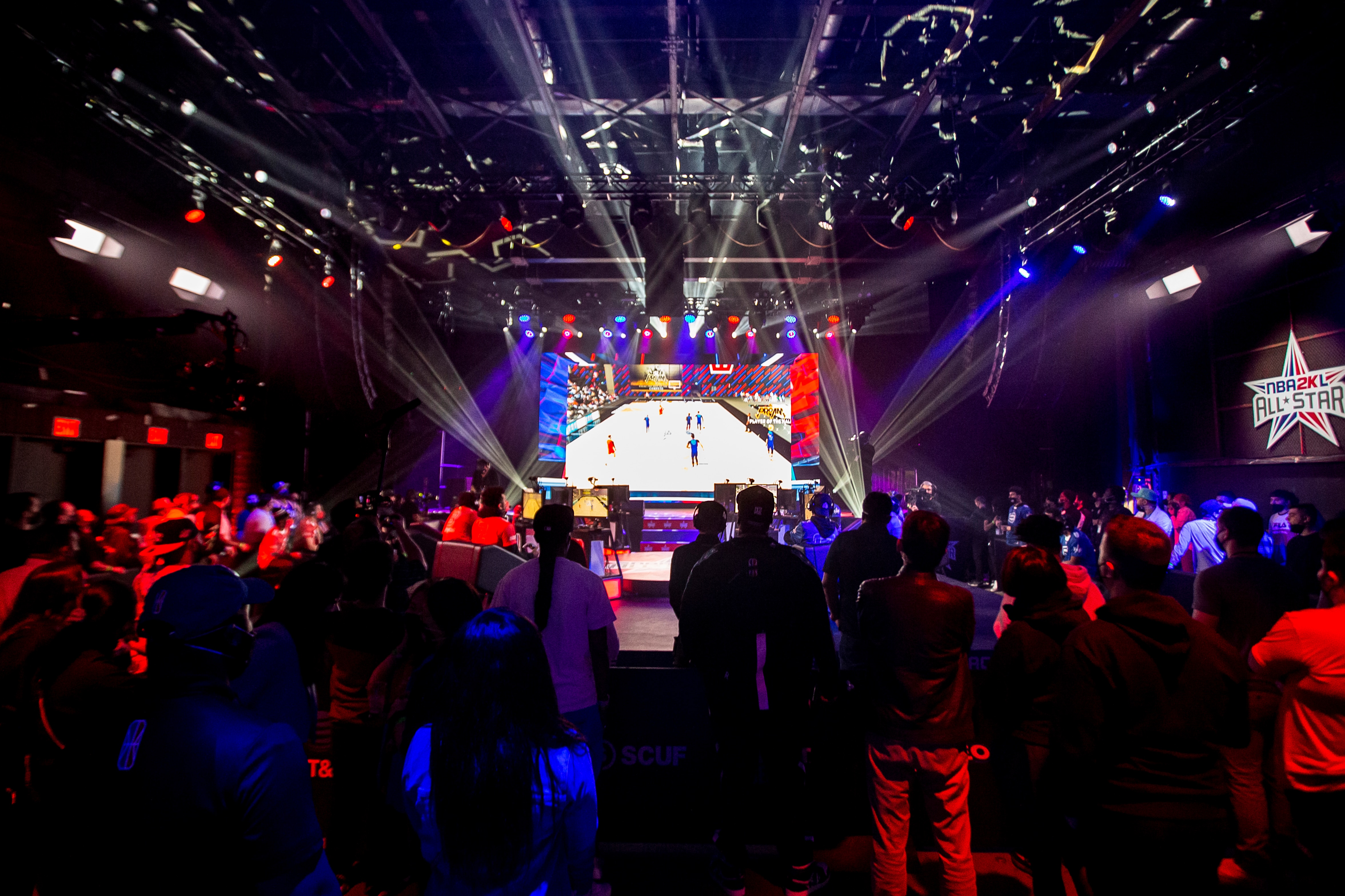 BROOKLYN, NY - SEPTEMBER 25: An overall view during the first 2021 NBA 2K League All-Star Game on September 25, 2021 in Brooklyn, New York at Brooklyn Steel. NOTE TO USER: User expressly acknowledges and agrees that, by downloading and or using this photograph, User is consenting to the terms and conditions of the Getty Images License Agreement. Mandatory Copyright Notice: Copyright 2021 NBAE (Photo by Michelle Farsi/NBAE via Getty Images)