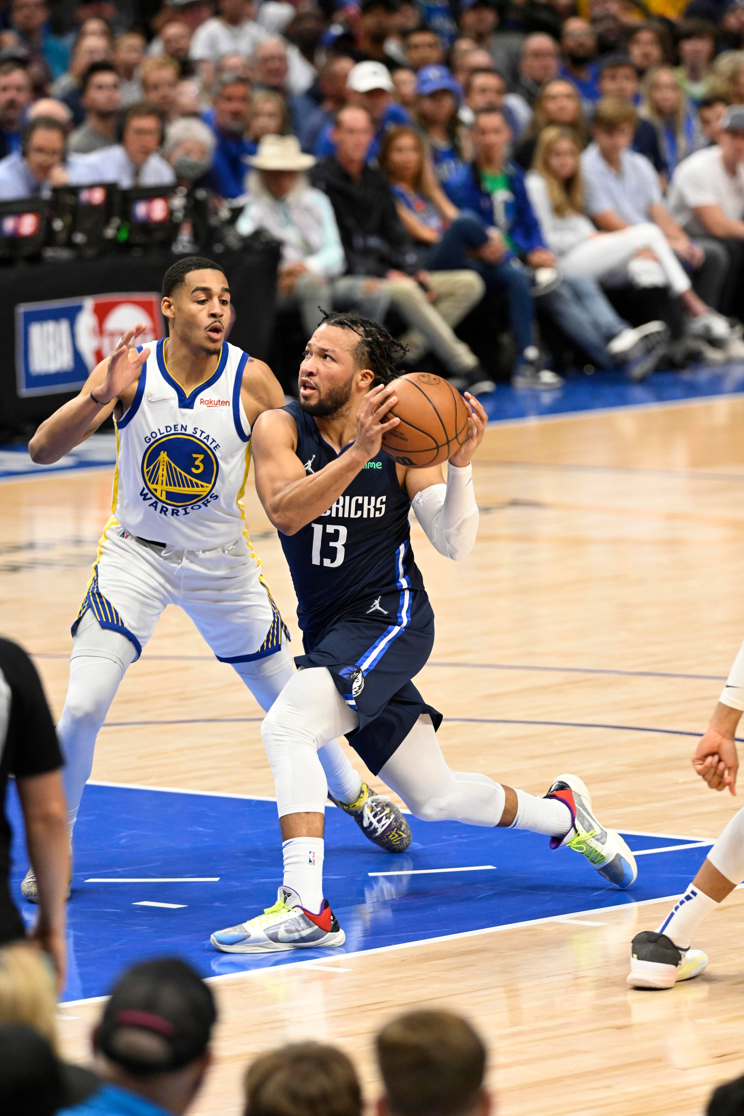 Basketball: NBA Playoffs: Dallas Mavericks Jalen Brunson (13) in action, shoots vs Golden State Warriors at American Airlines Center. Game 3. 
Dallas, TX 5/22/2022
CREDIT: Greg Nelson (Photo by Greg Nelson/Sports Illustrated via Getty Images)
(Set Number: X164065 TK1)