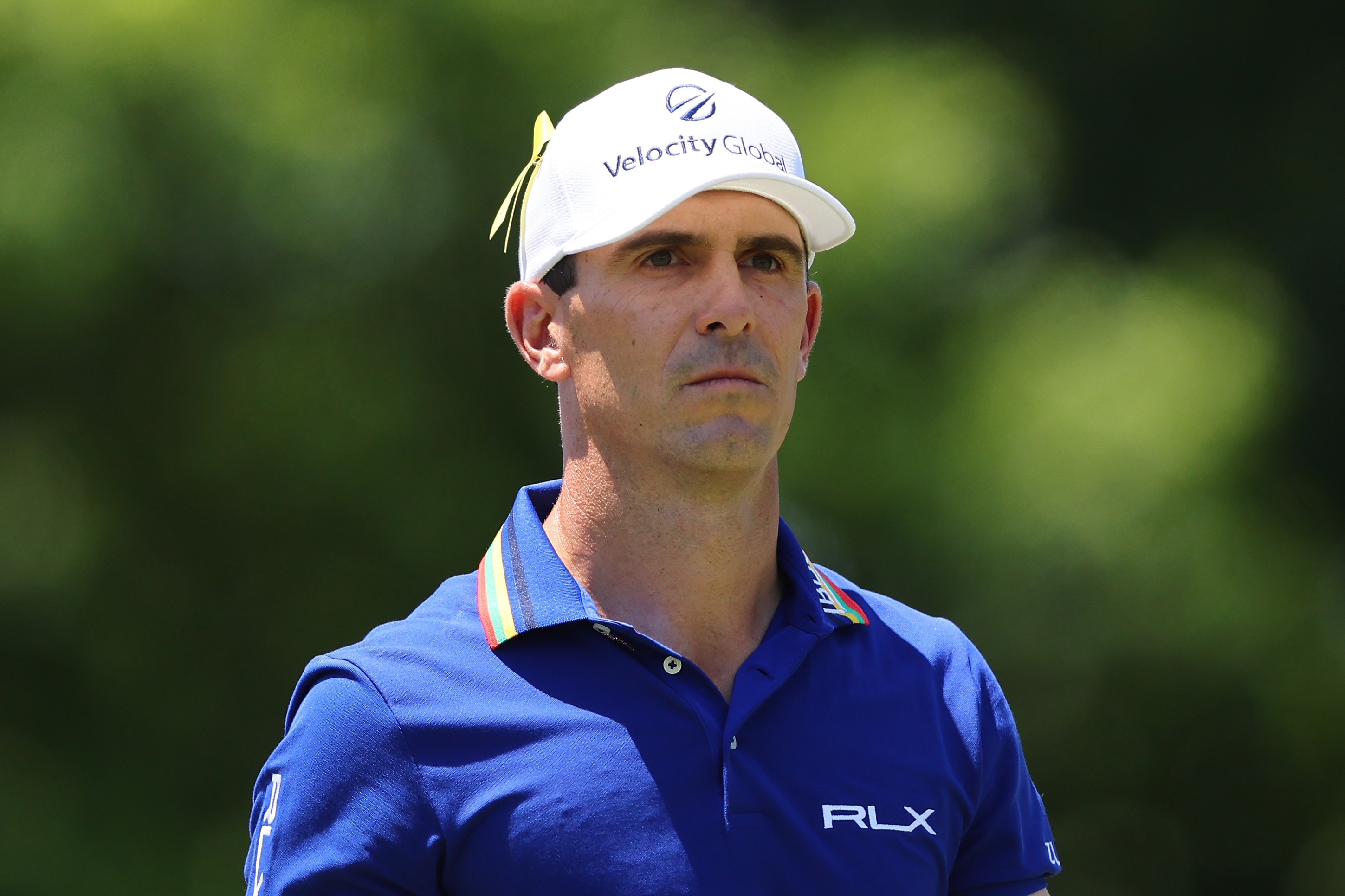 DUBLIN, OHIO - JUNE 05: Billy Horschel of the United States looks on during the final round of the Memorial Tournament presented by Workday at Muirfield Village Golf Club on June 05, 2022 in Dublin, Ohio. (Photo by Michael Reaves/Getty Images)