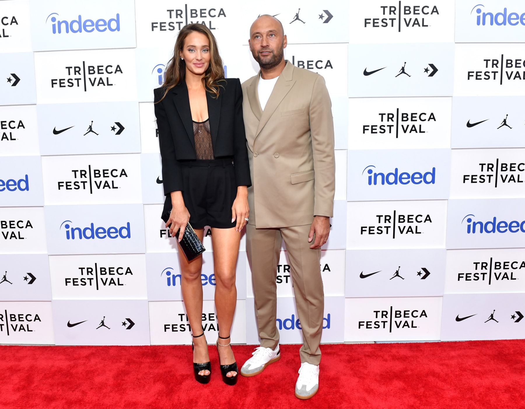 NEW YORK, NEW YORK - JUNE 12: Hannah Jeter and Derek Jeter attend "The Captain" premiere during the 2022 Tribeca Festival at BMCC Tribeca PAC on June 12, 2022 in New York City. (Photo by Noam Galai/Getty Images for Tribeca Festival )