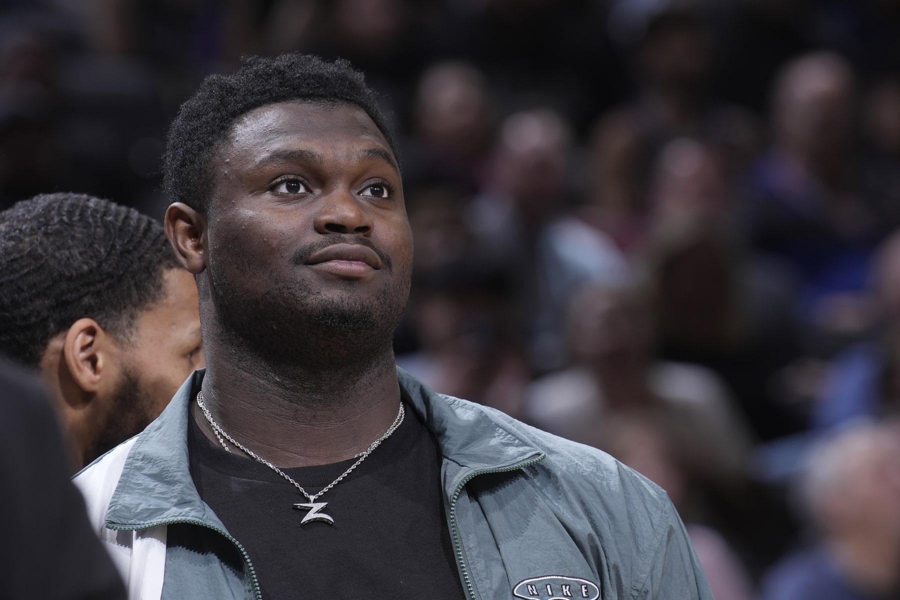 SACRAMENTO, CA - MARCH 6: Zion Williamson #1 of the New Orleans Pelicans looks on during the game against the Sacramento Kings on March 6, 2023 at Golden 1 Center in Sacramento, California. NOTE TO USER: User expressly acknowledges and agrees that, by downloading and or using this photograph, User is consenting to the terms and conditions of the Getty Images Agreement. Mandatory Copyright Notice: Copyright 2023 NBAE (Photo by Rocky Widner/NBAE via Getty Images)