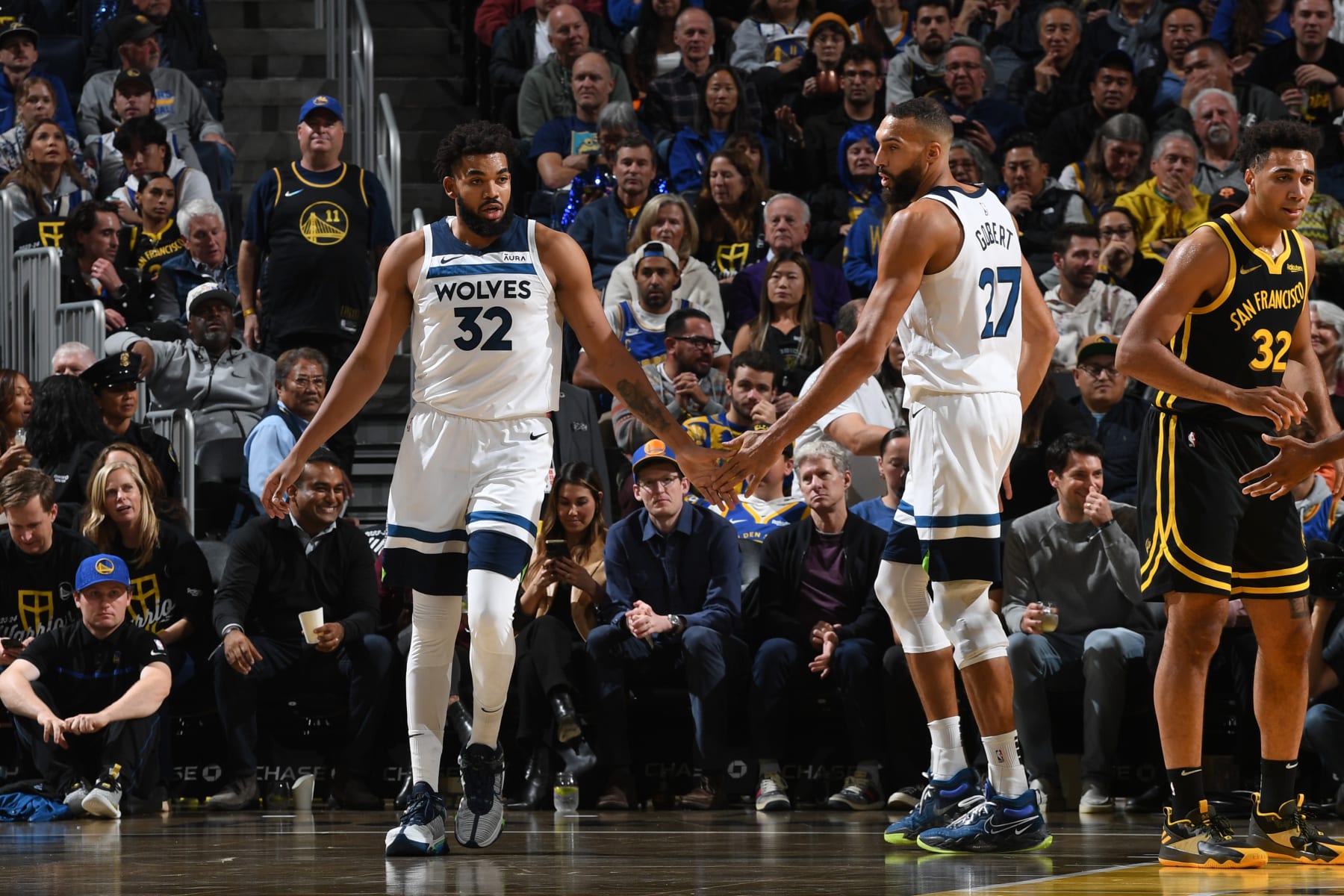 Karl-Anthony Towns and Rudy Gobert