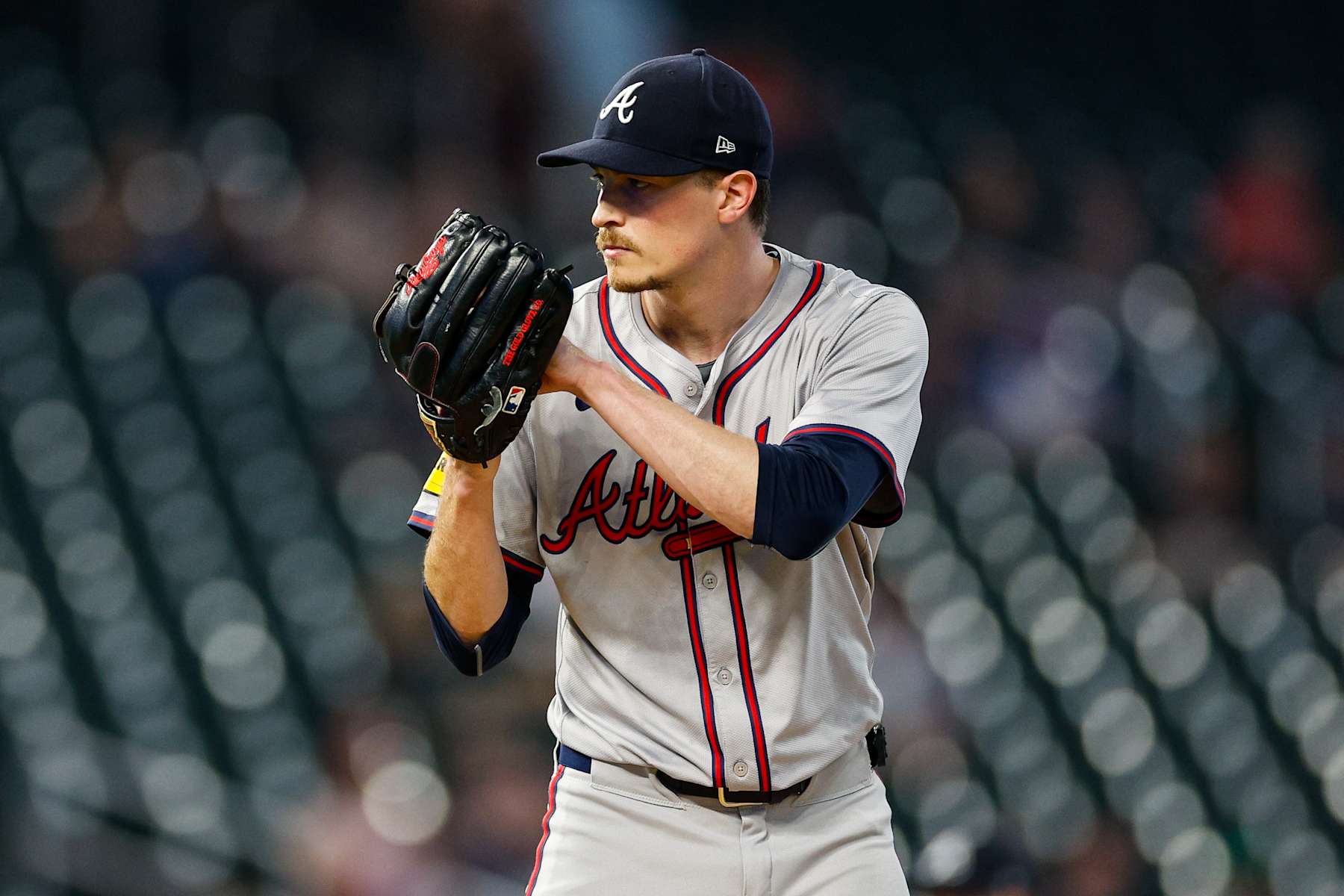 MINNEAPOLIS, MINNESOTA - AUGUST 26: Max Fried #54 of the Atlanta Braves prepares to pitch against the Atlanta Braves in the first inning at Target Field on August 26, 2024 in Minneapolis, Minnesota. The Braves defeated the Twins 10-6. (Photo by David Berding/Getty Images)