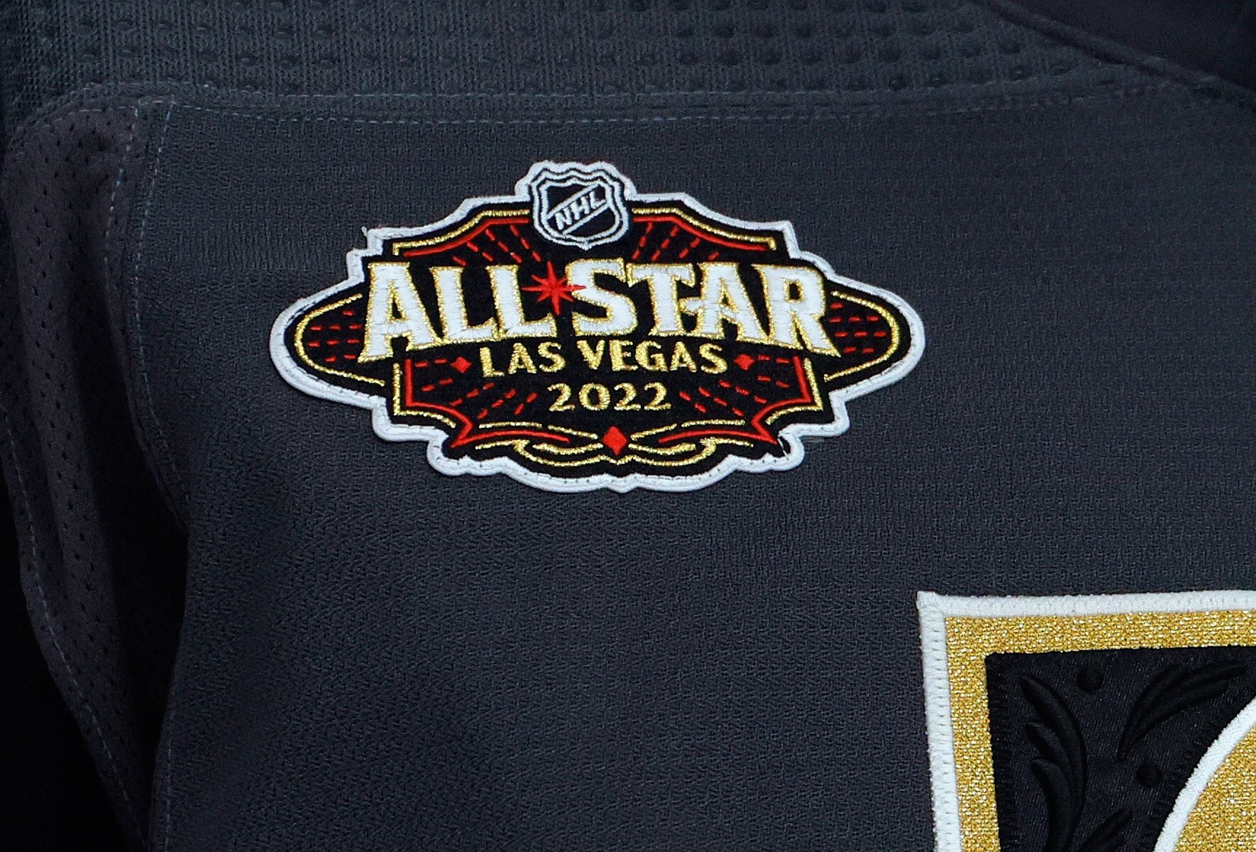 LAS VEGAS, NEVADA - OCTOBER 12: Robin Lehner #90 of the Vegas Golden Knights wears a 2022 NHL All-Star logo patch in the third period of the Seattle Kraken's inaugural regular-season game at T-Mobile Arena on October 12, 2021 in Las Vegas, Nevada. The Golden Knights defeated the Kraken 4-3. The 2022 NHL All-Star Weekend will be held in Las Vegas in February 2022. (Photo by Ethan Miller/Getty Images) LAS VEGAS, NEVADA - OCTOBER 12: Robin Lehner #90 of the Vegas Golden Knights wears a 2022 NHL All-Star logo patch in the third period of the Seattle Kraken's inaugural regular-season game at T-Mobile Arena on October 12, 2021 in Las Vegas, Nevada. The Golden Knights defeated the Kraken 4-3. The 2022 NHL All-Star Weekend will be held in Las Vegas in February 2022. (Photo by Ethan Miller/Getty Images)
