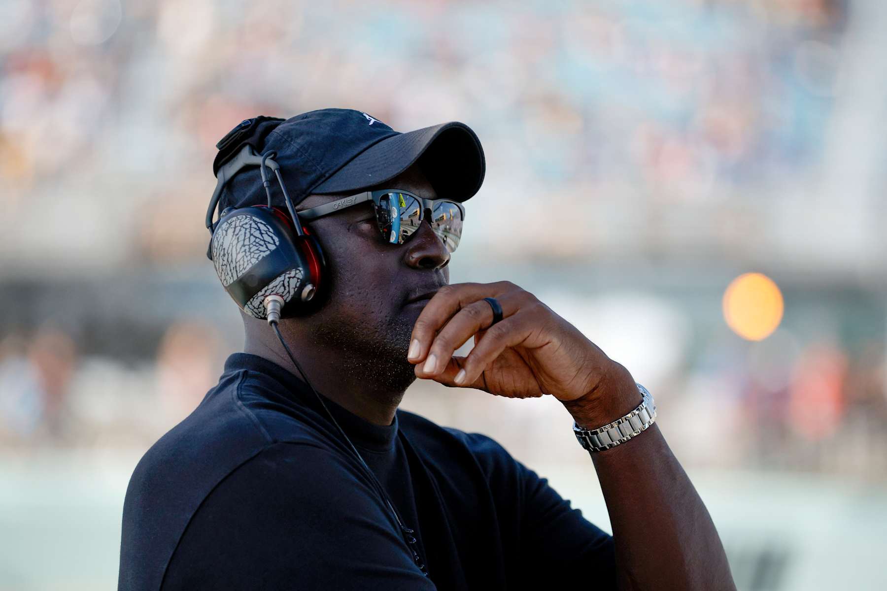 HOMESTEAD, FLORIDA - OCTOBER 27: Michael Jordan, NBA Hall of Famer and co-owner of 23XI Racing looks on from the grid during the NASCAR Cup Series Straight Talk Wireless 400 at Homestead-Miami Speedway on October 27, 2024 in Homestead, Florida. (Photo by Sean Gardner/Getty Images)